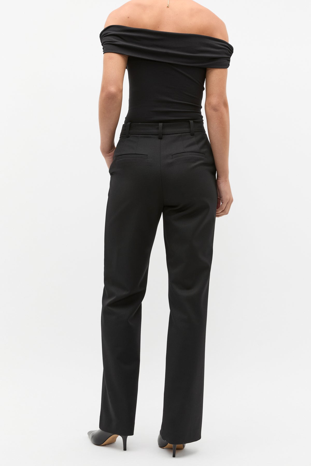 Wool Blend Tailored Pant