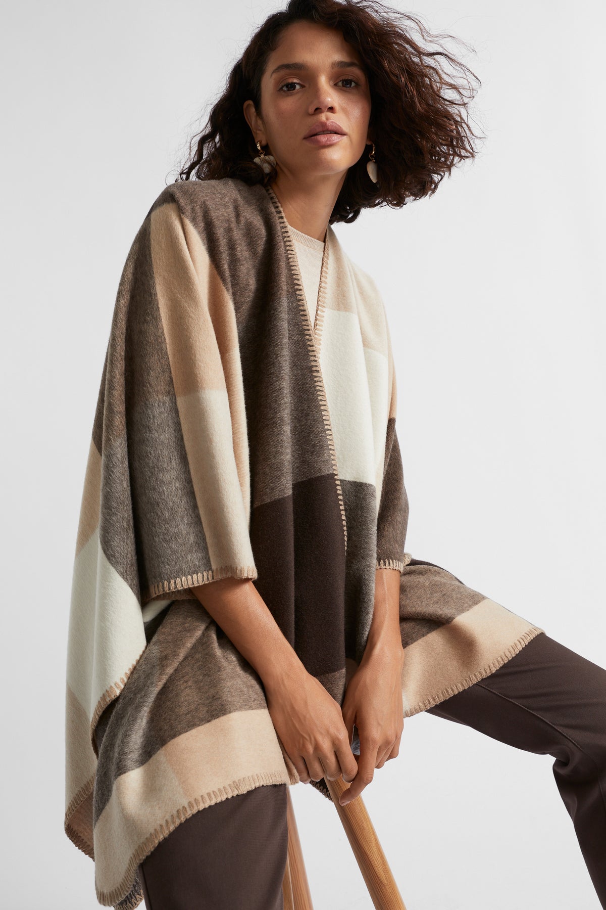 Blanket Stitch Poncho