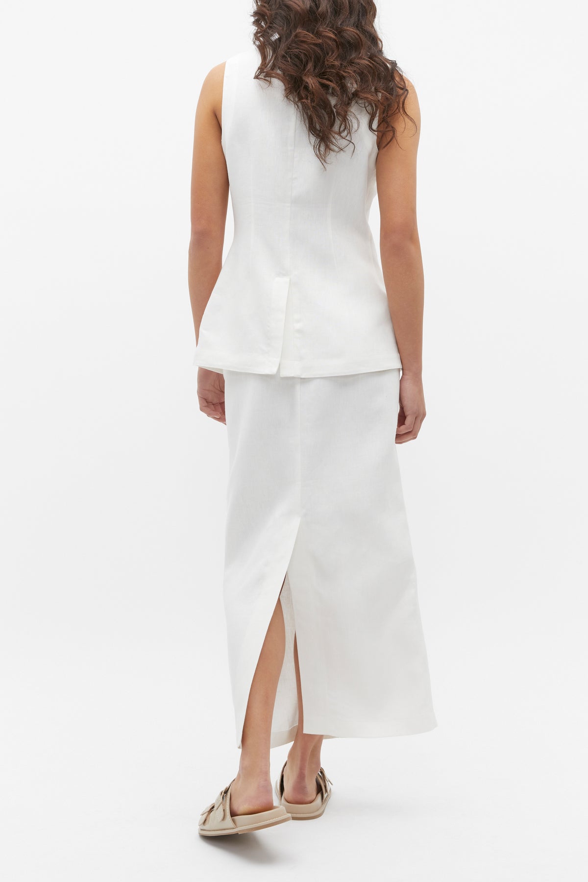 Linen Button Down Vest