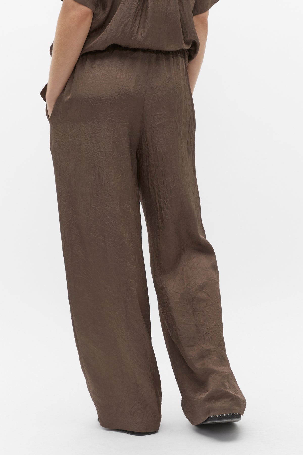 Textured Satin Elasticated Pant