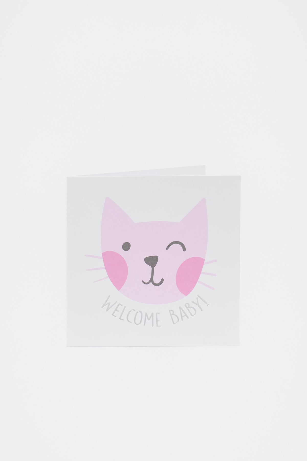 Large Welcome Baby Cat Card