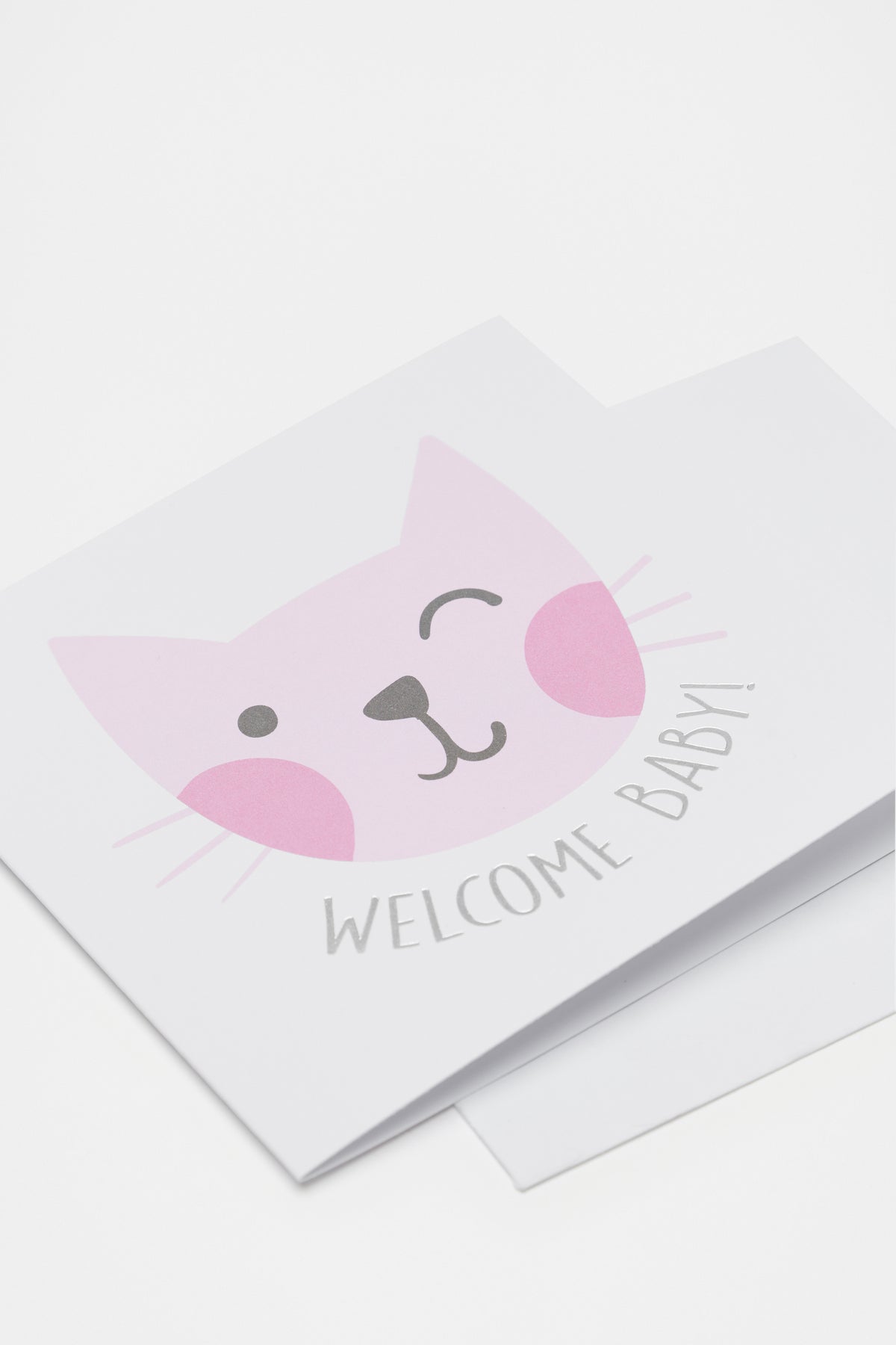 Large Welcome Baby Cat Card