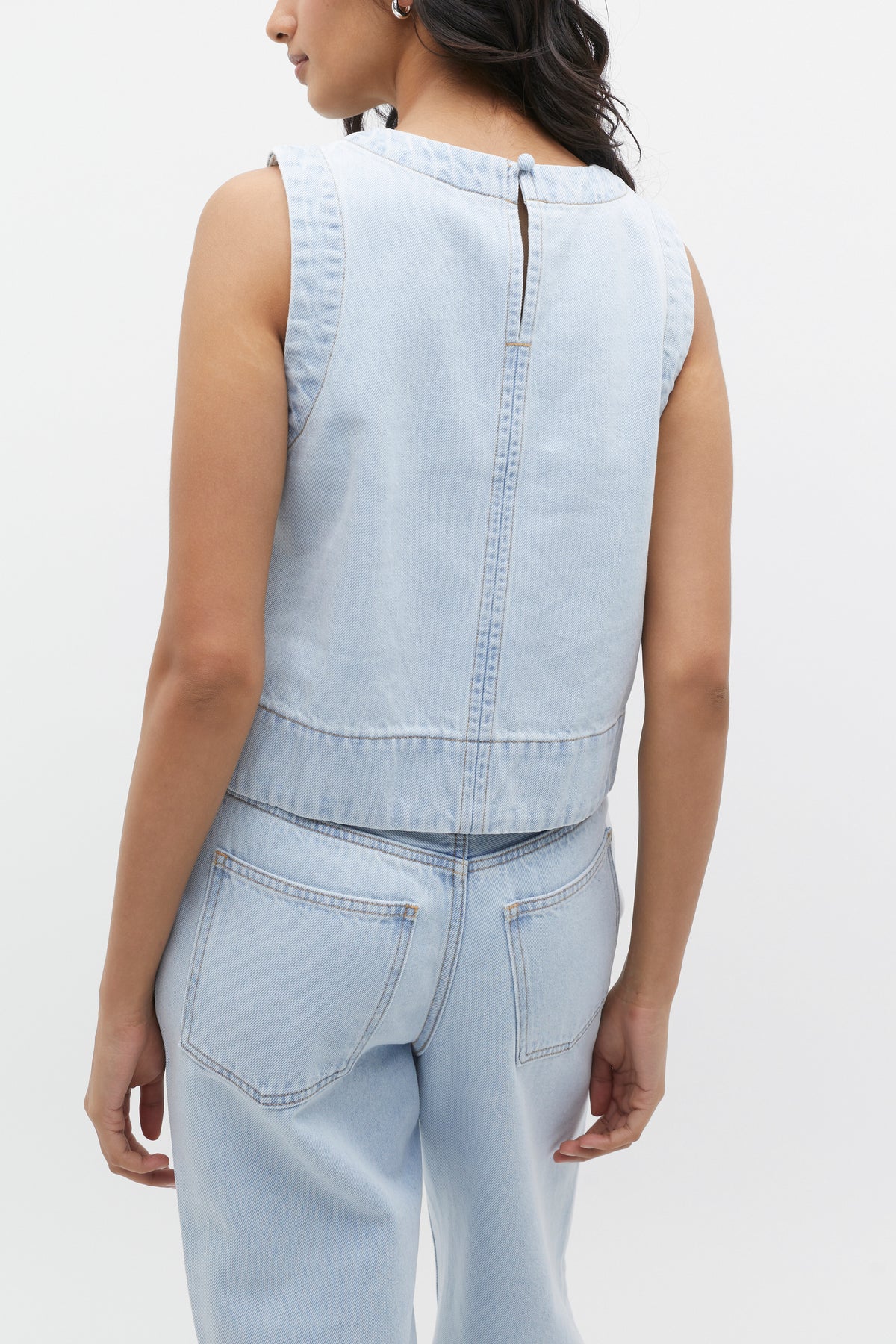 Denim Shell Top