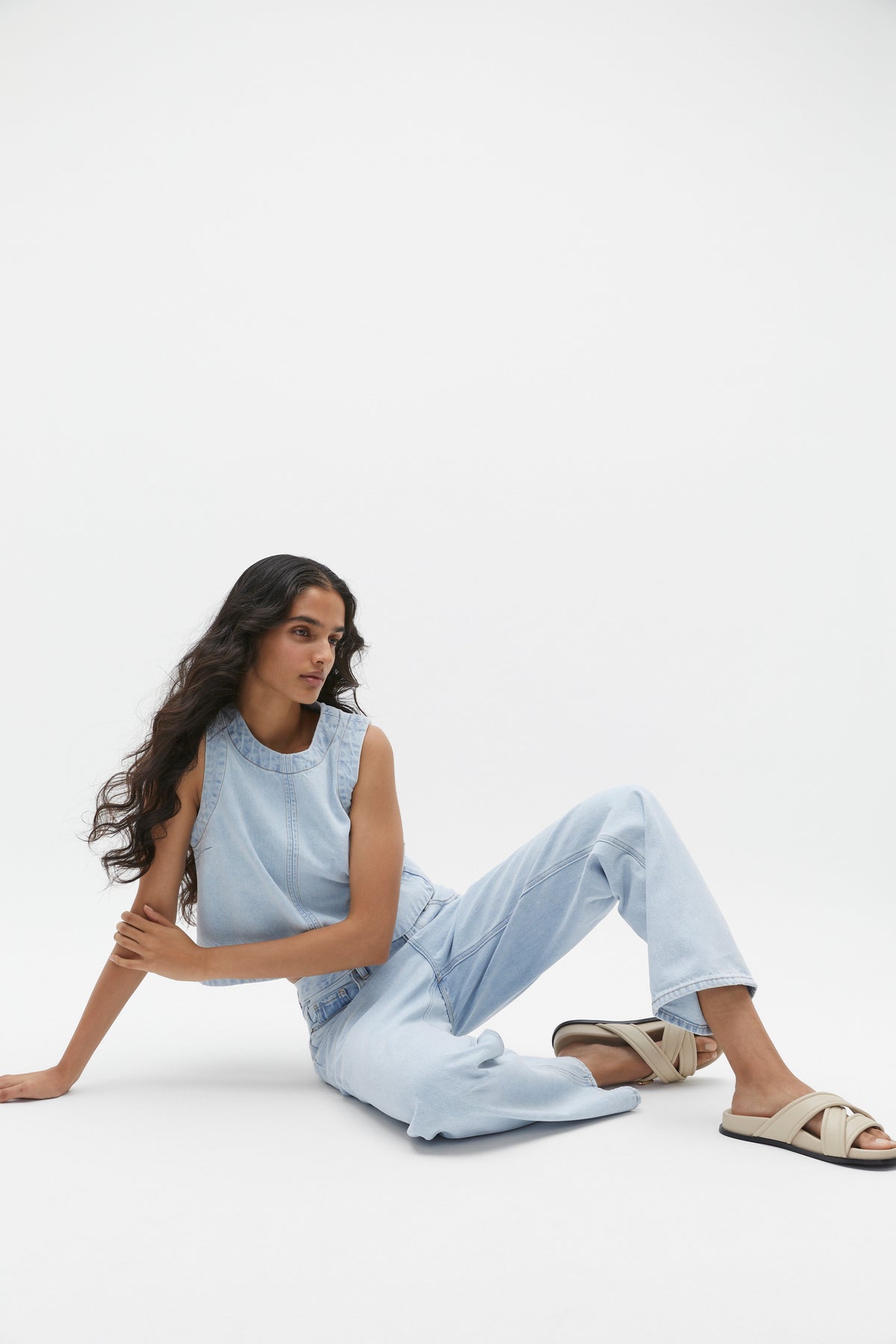 Denim Shell Top