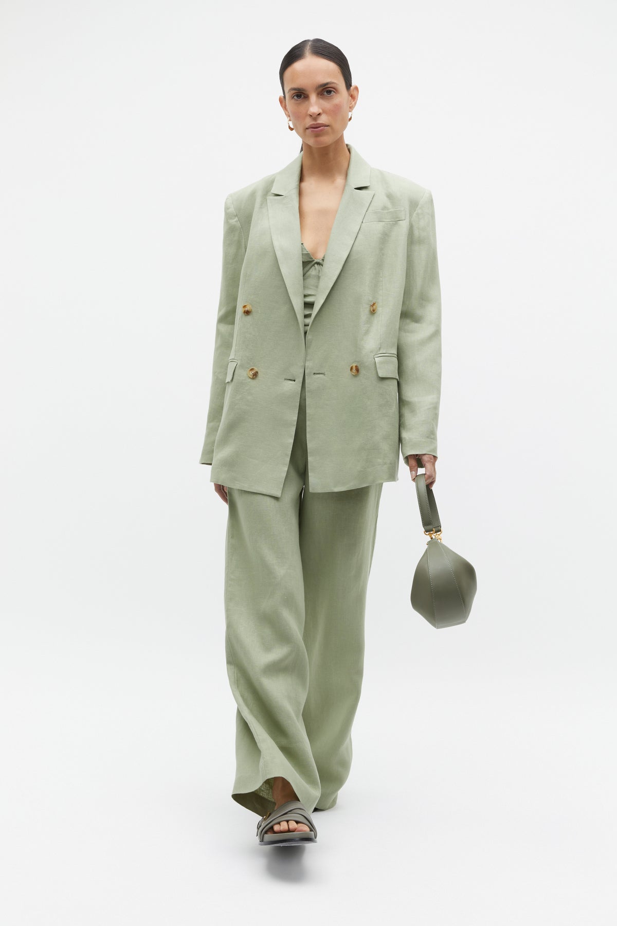 Linen Double Breasted Blazer