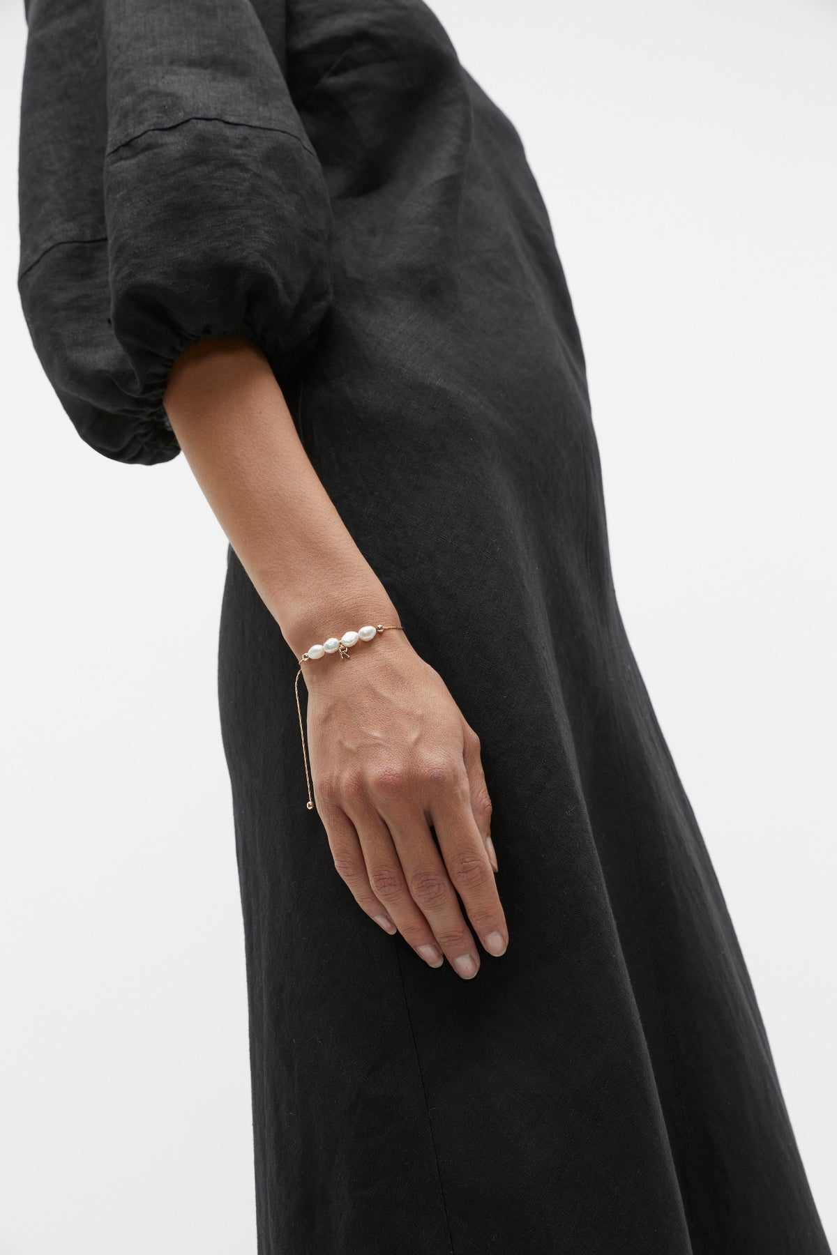Fine Pearl Initial Bracelet