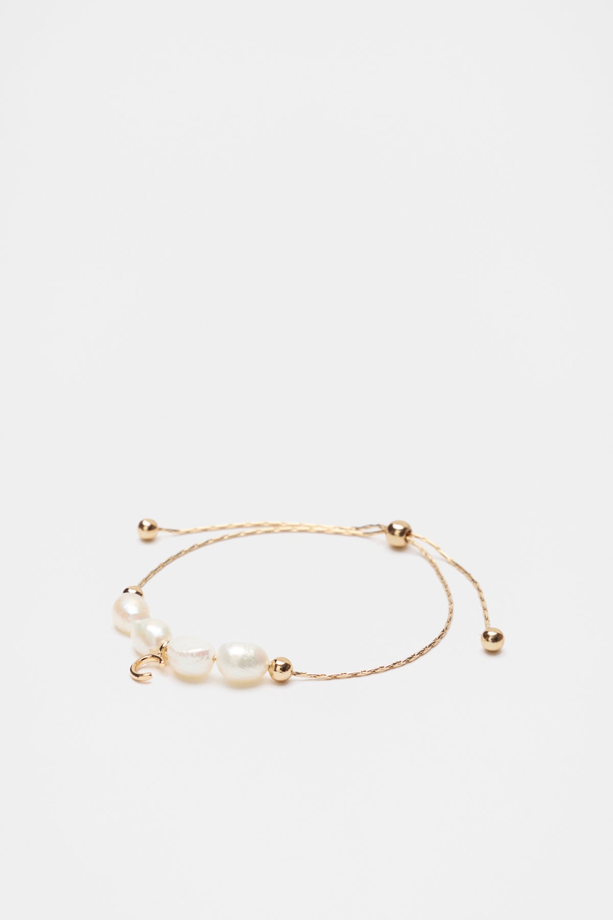 Fine Pearl Initial Bracelet