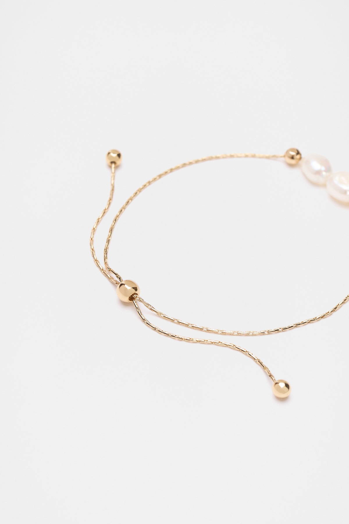 Fine Pearl Initial Bracelet
