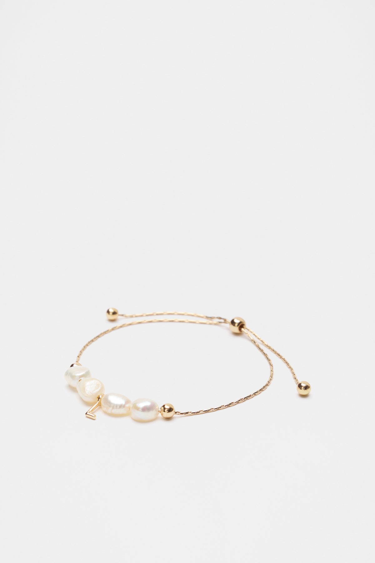 Fine Pearl Initial Bracelet