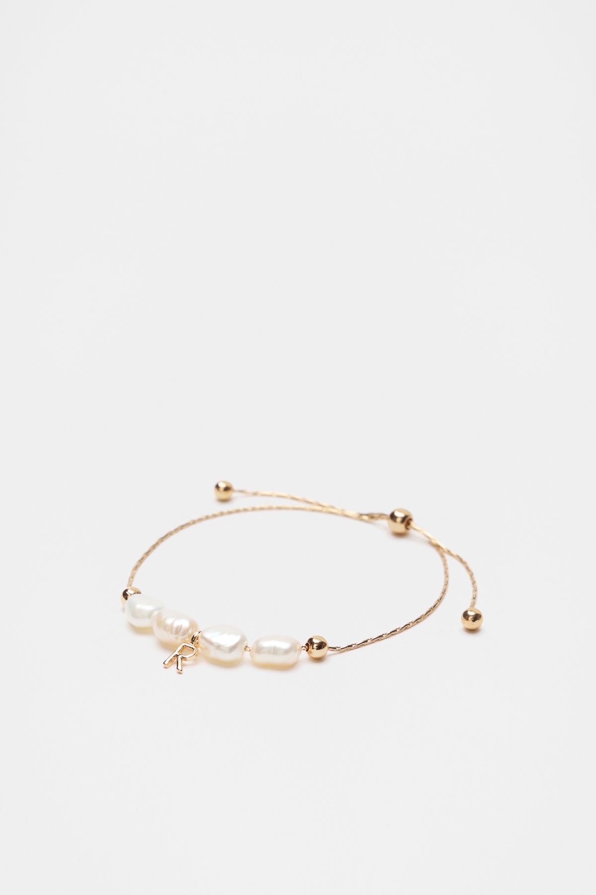 Fine Pearl Initial Bracelet