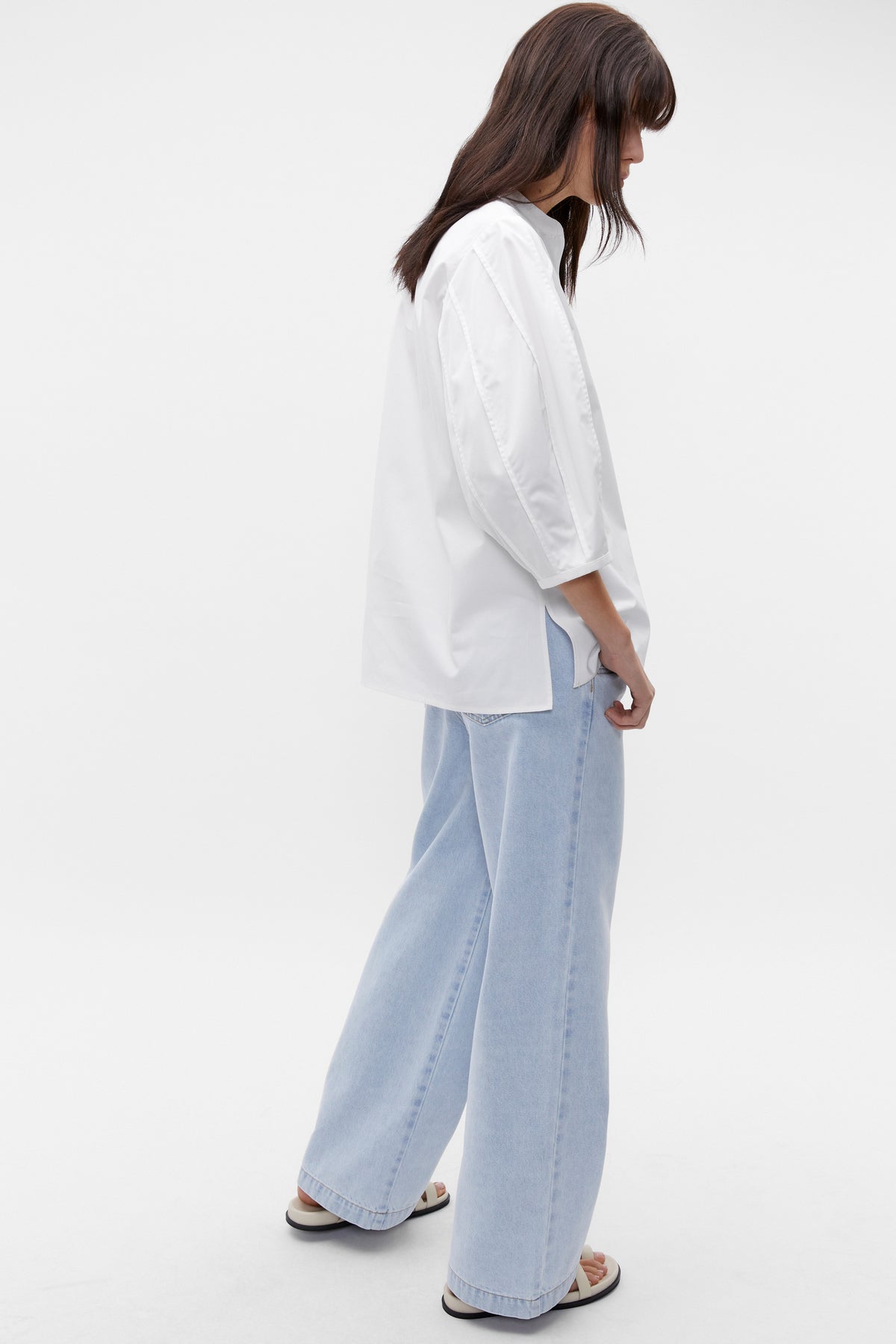 Blouson Sleeve Poplin Blouse