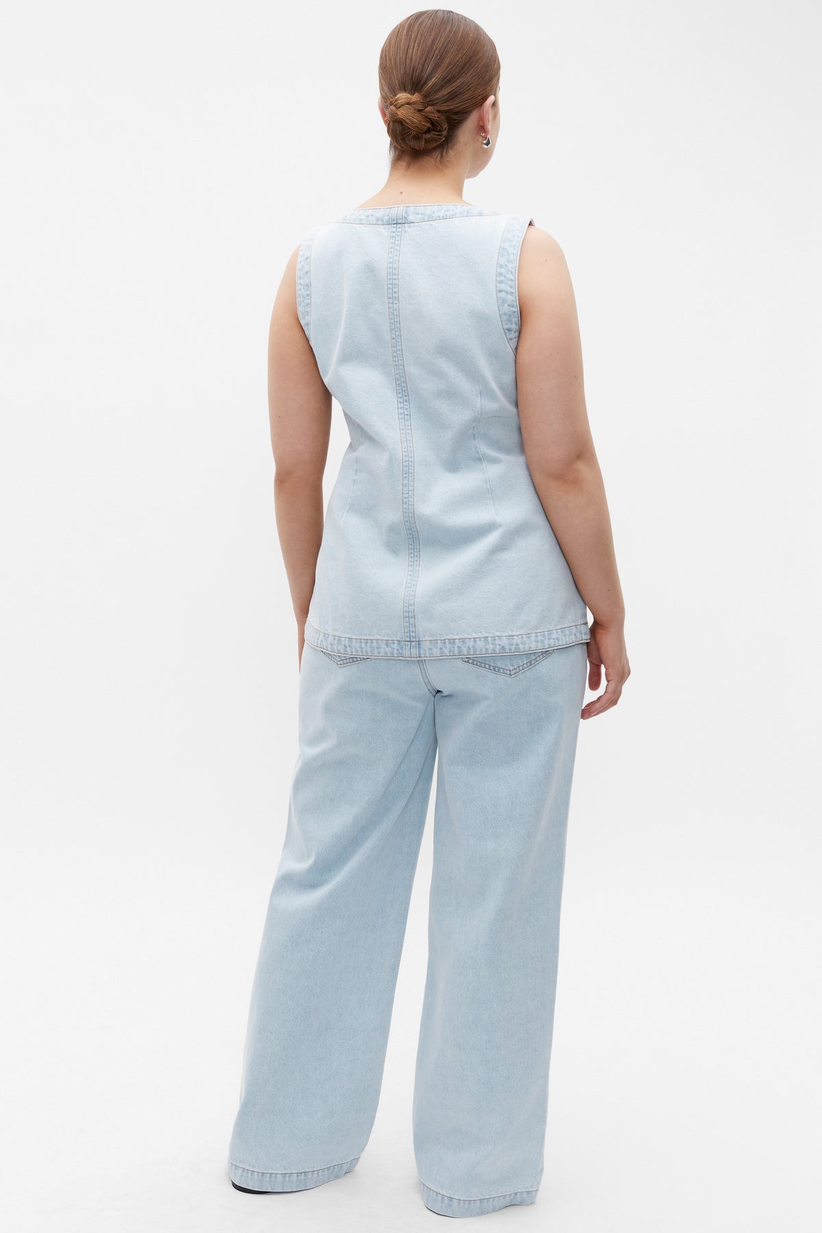 Denim Button Down Vest