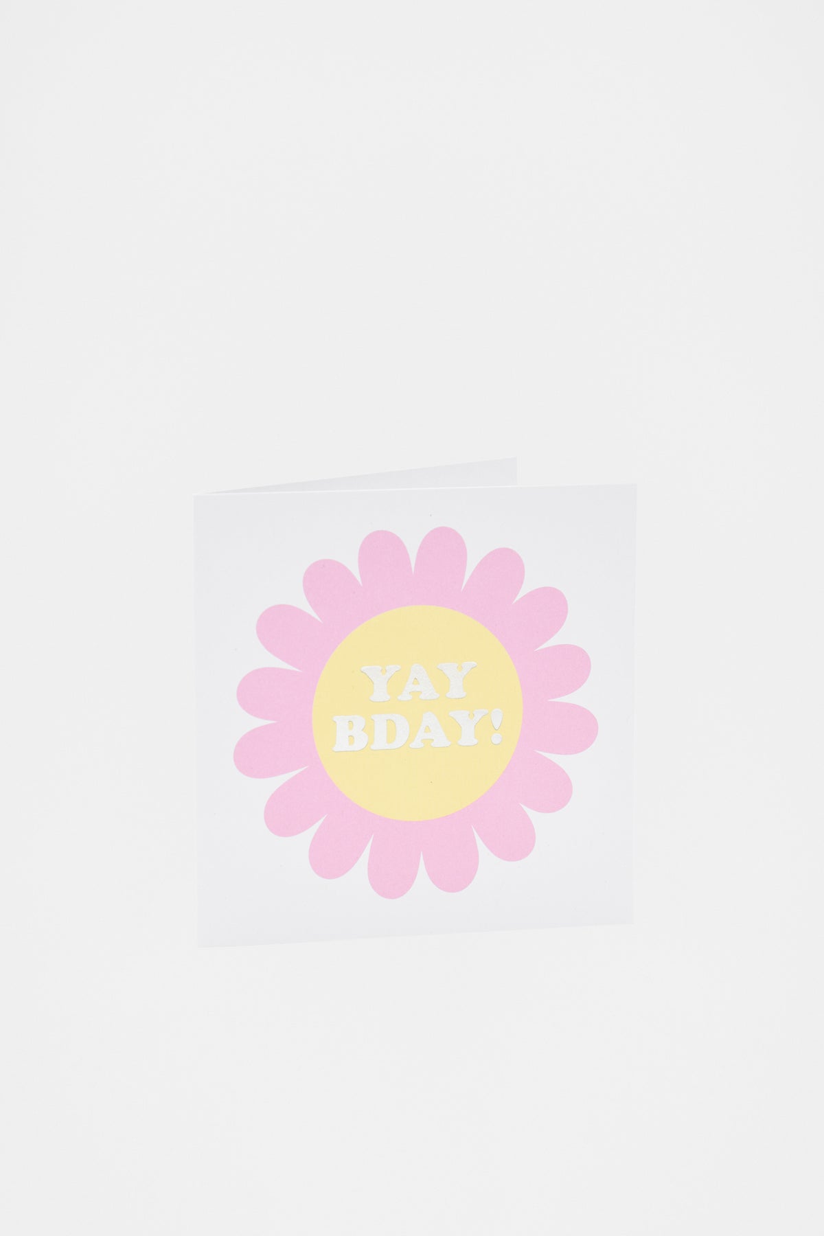 Large Flower Yay Bday Card