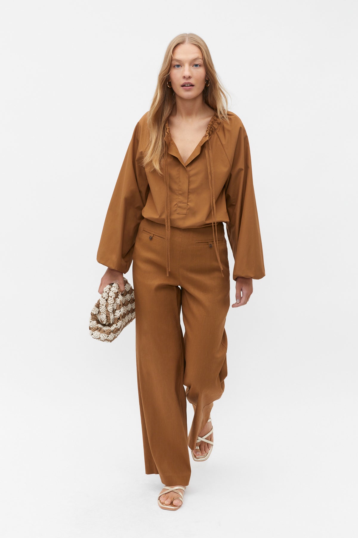 Tie Detail Poplin Blouse