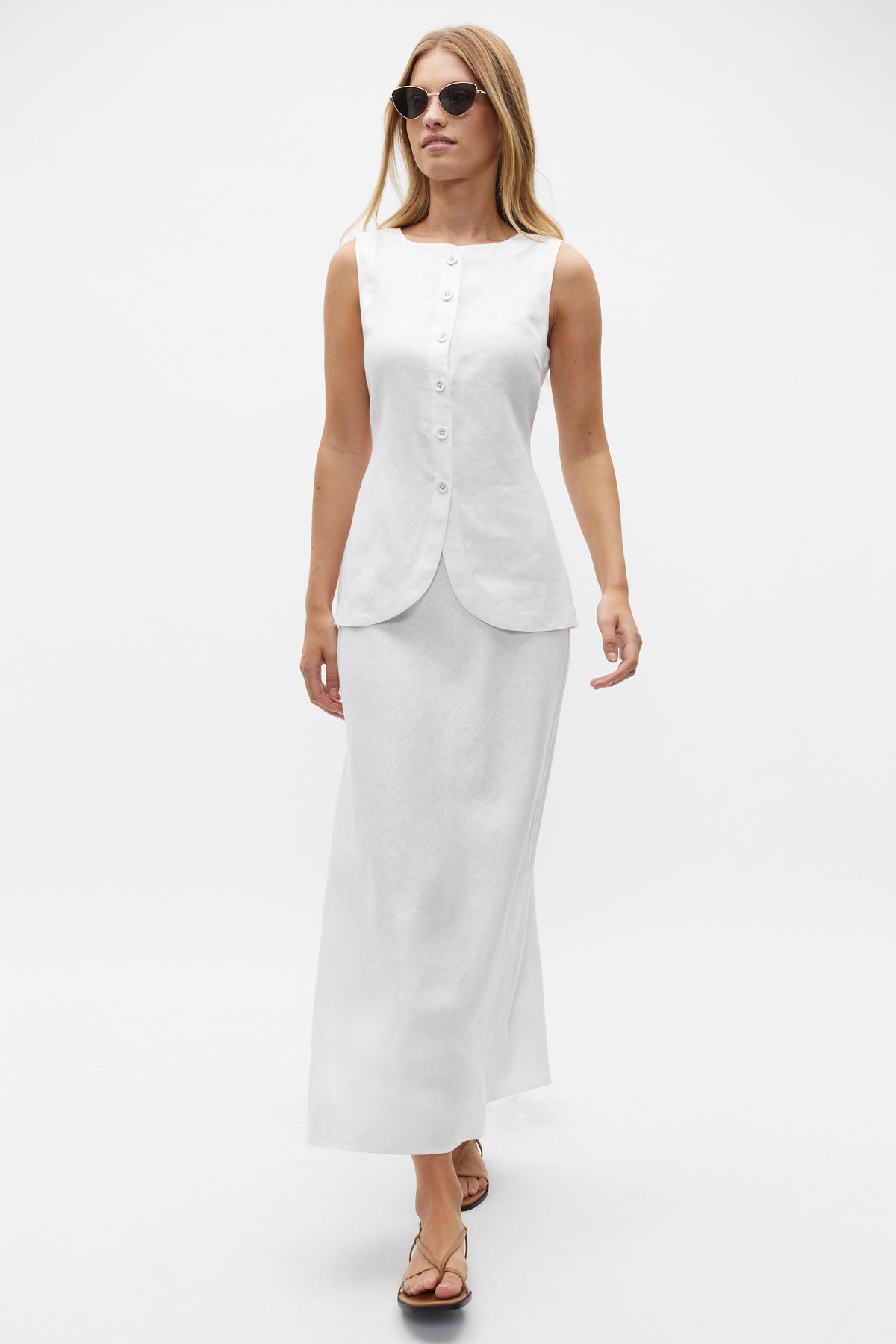 Linen Vest Top