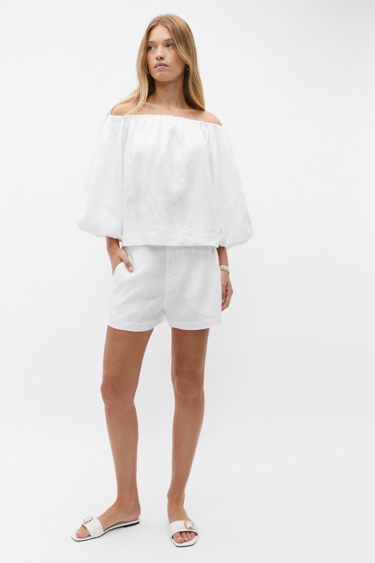 Linen Off Shoulder Top
