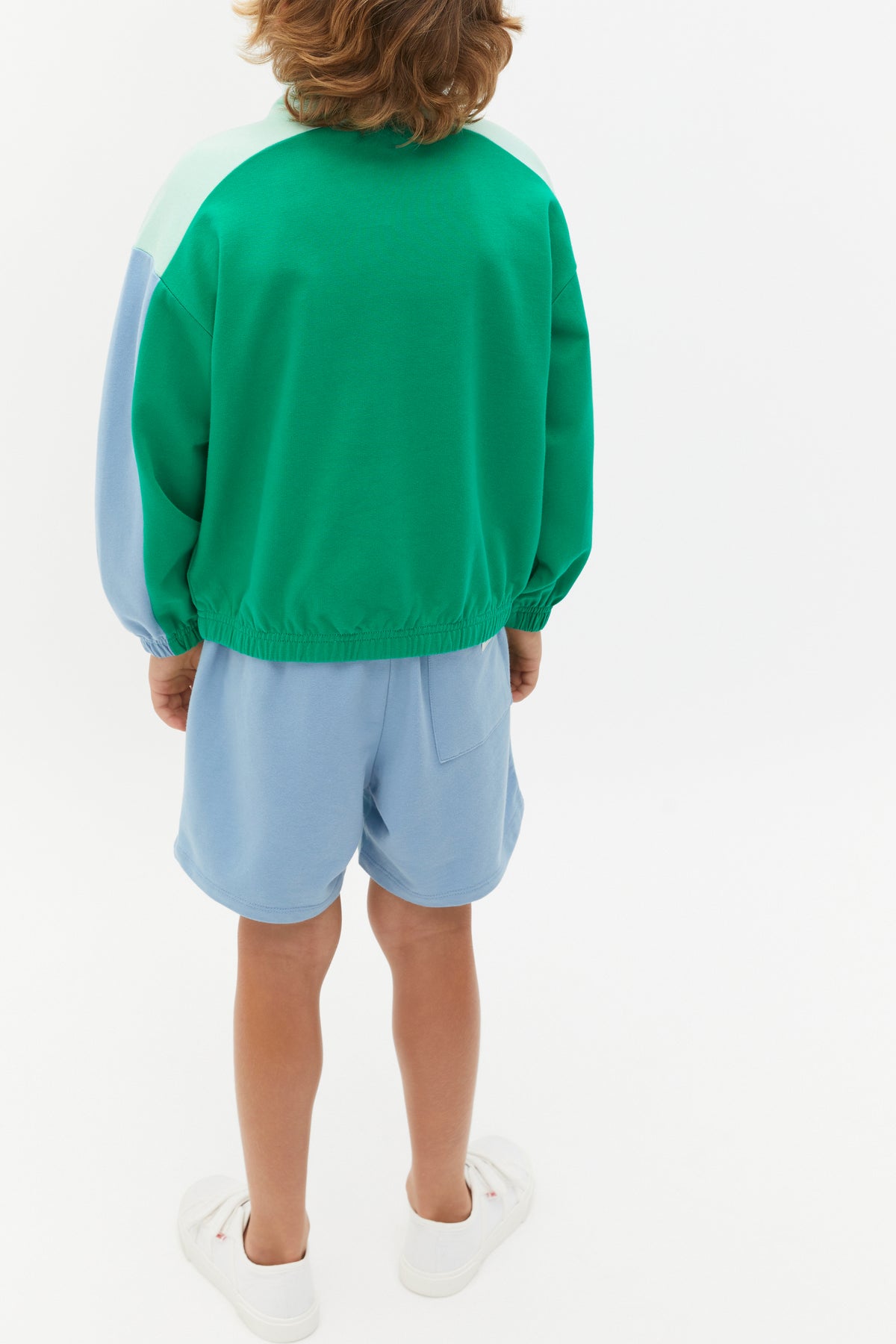 Spliced Zip Sweat