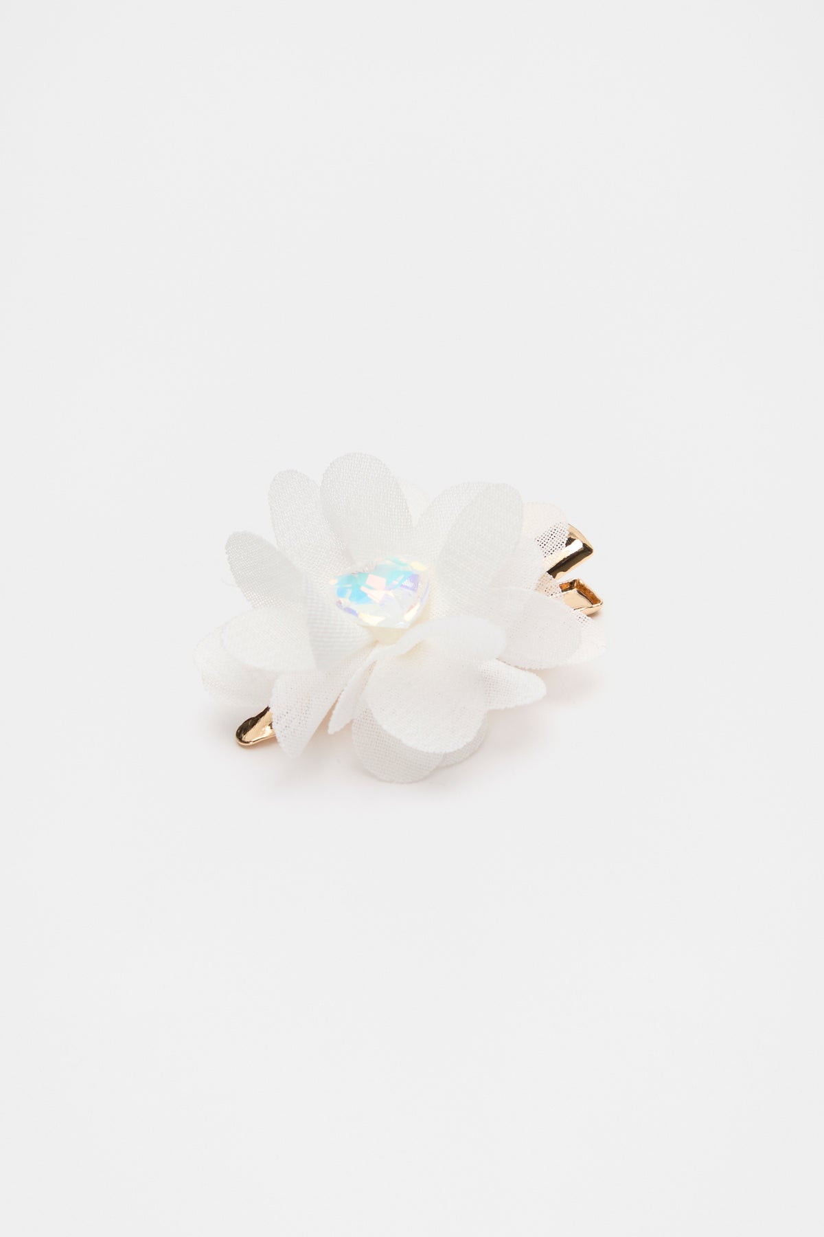 Heart Gem Flower Duck Clip