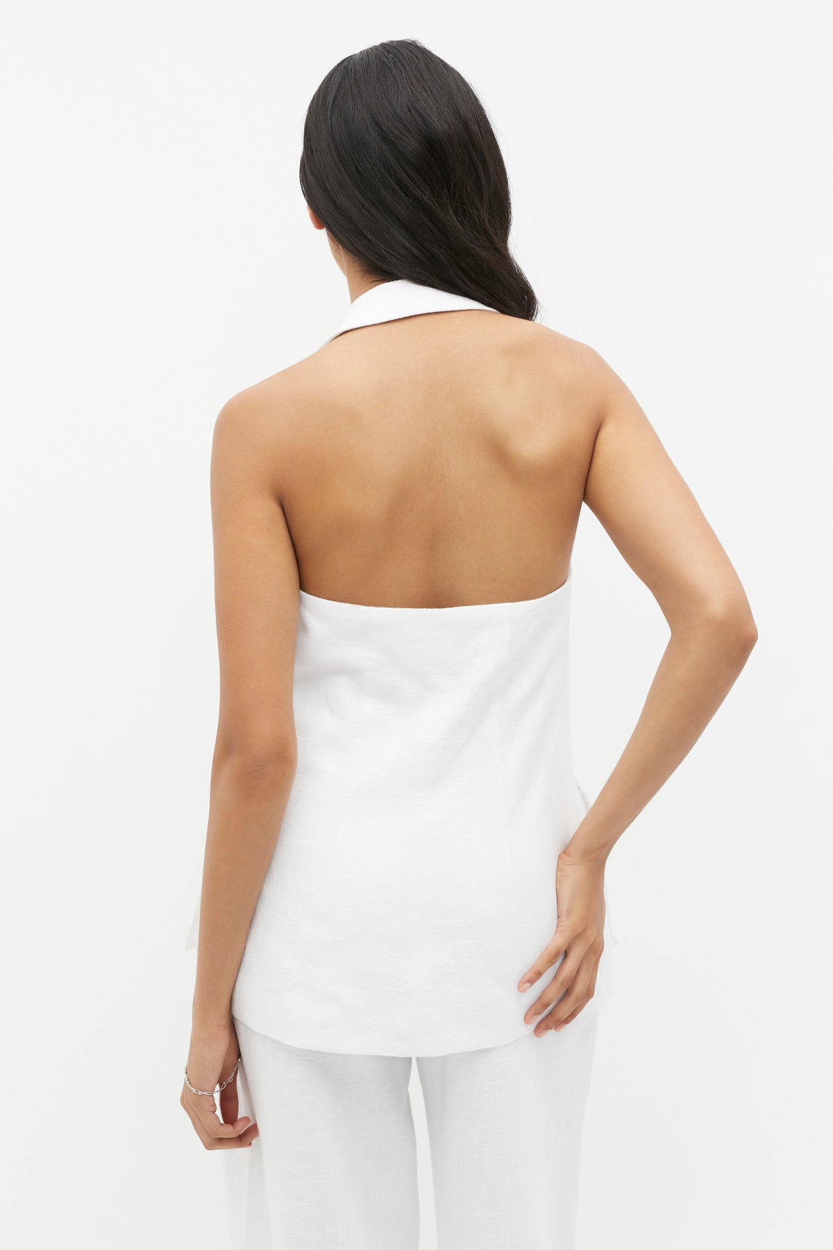 Textured Utility Halter Vest