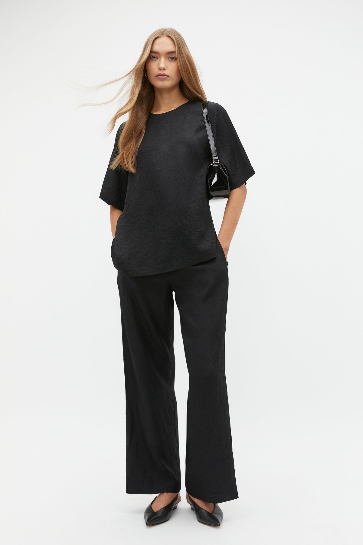 Textured Satin Top