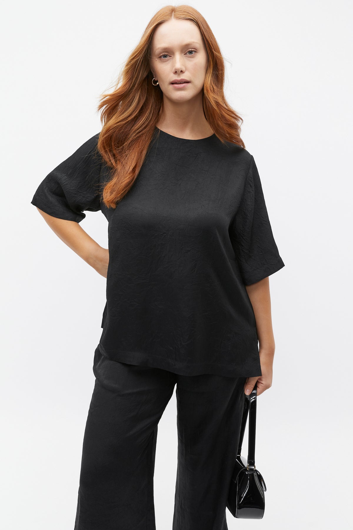 Textured Satin Top