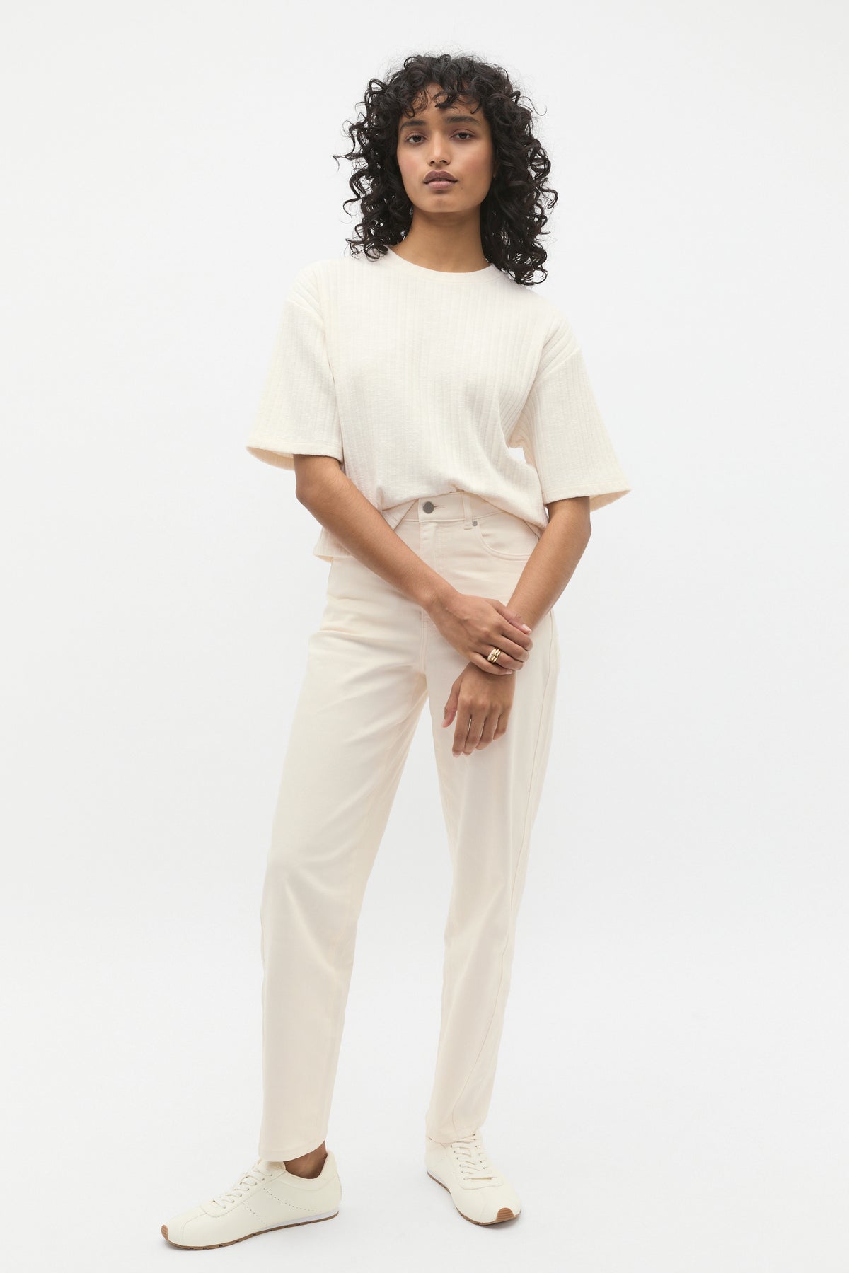 Textured Rib Boxy Tee