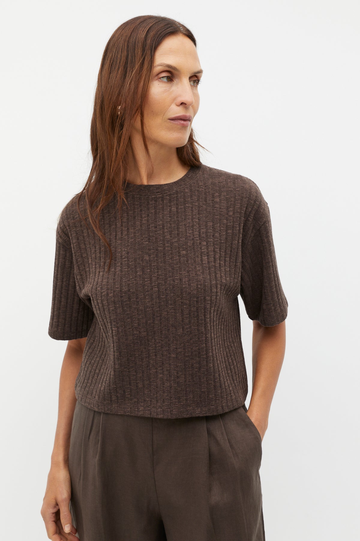 Textured Rib Boxy Tee