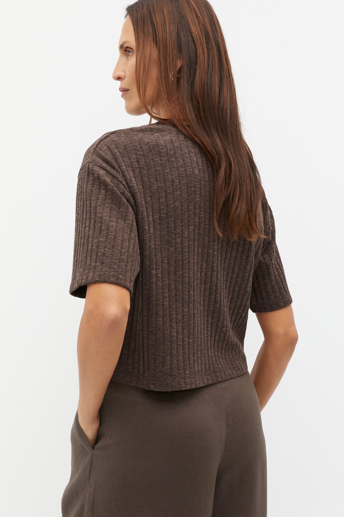 Textured Rib Boxy Tee
