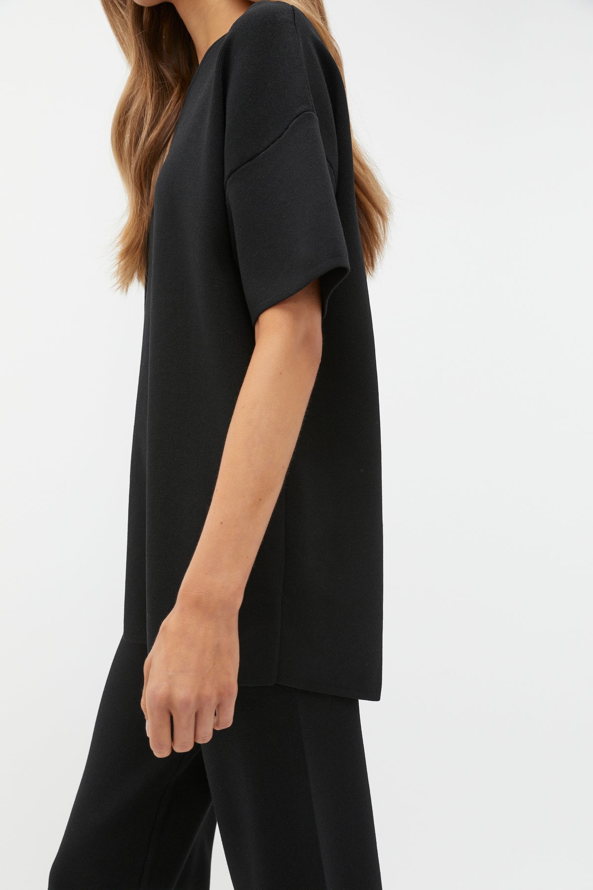 Oversized Crepe Knit Tee