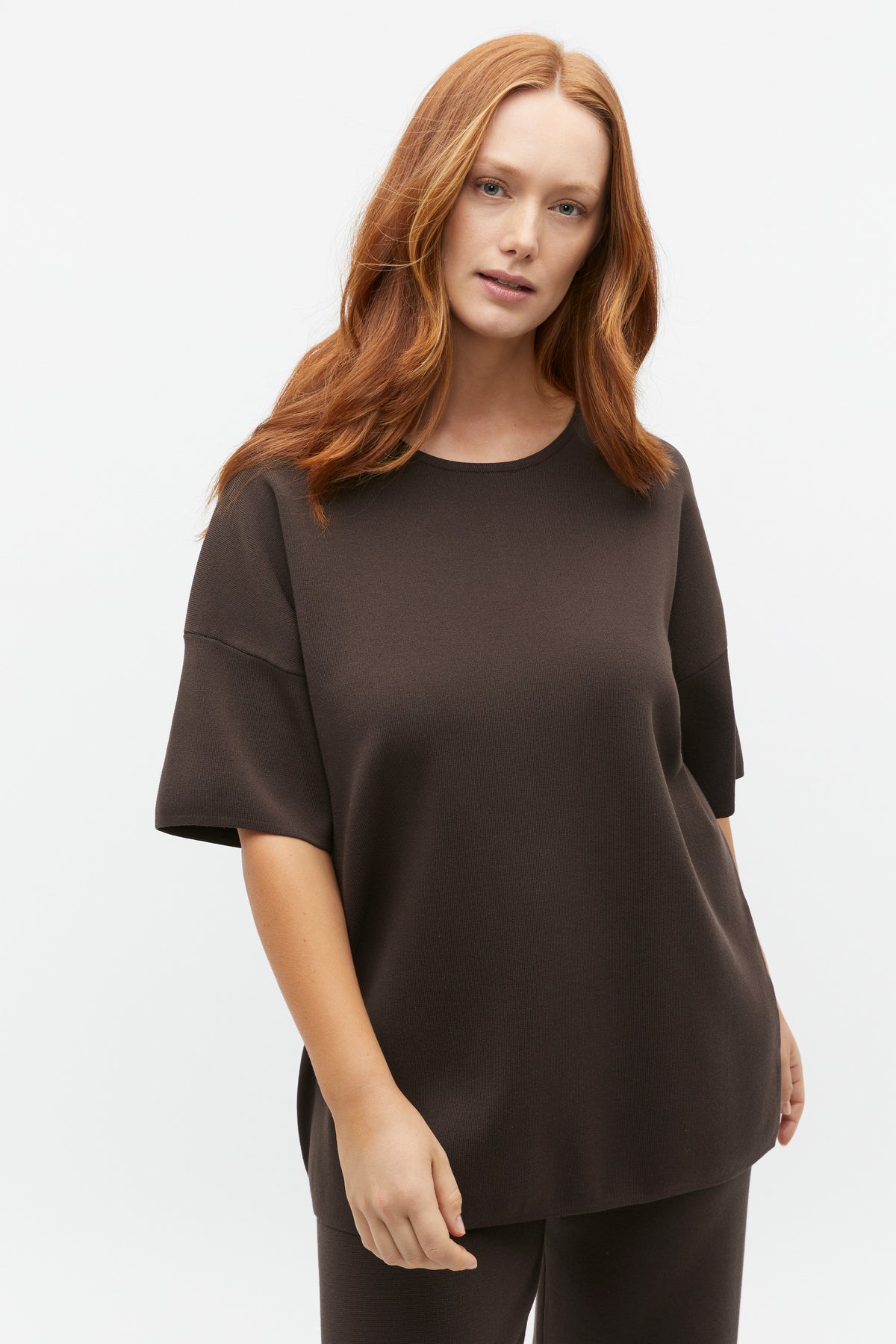 Oversized Crepe Knit Tee