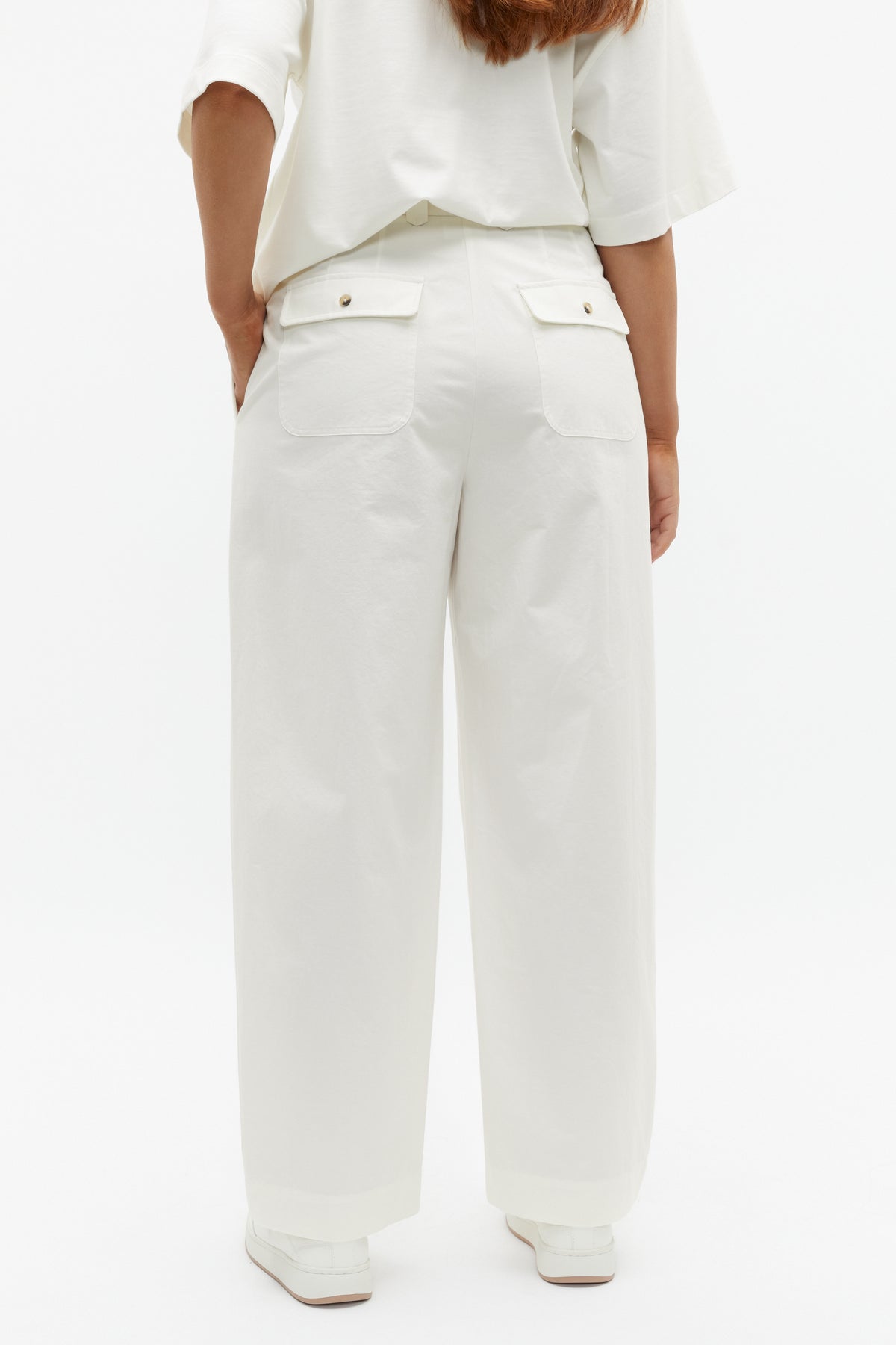 Cotton Barrel Leg Pant