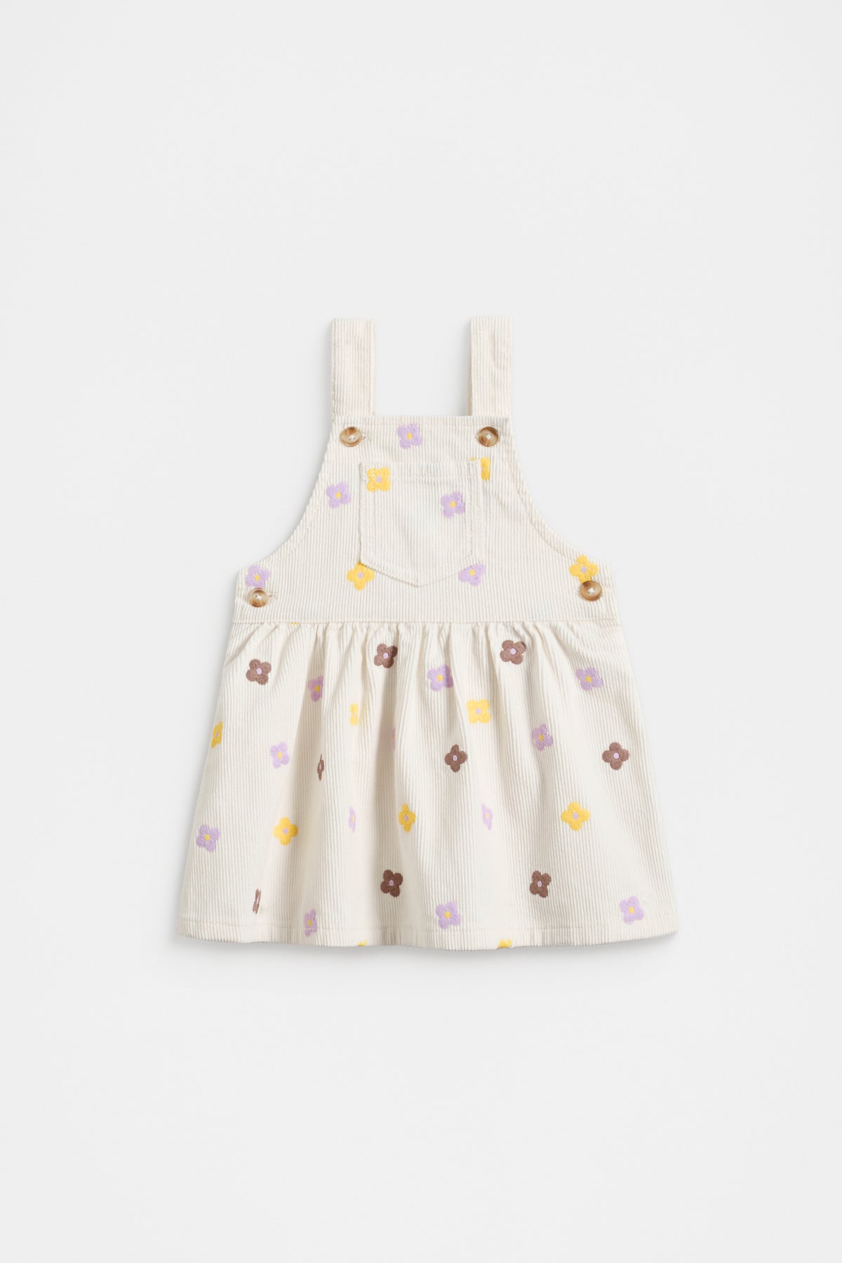 Embroidered Cord Pinafore