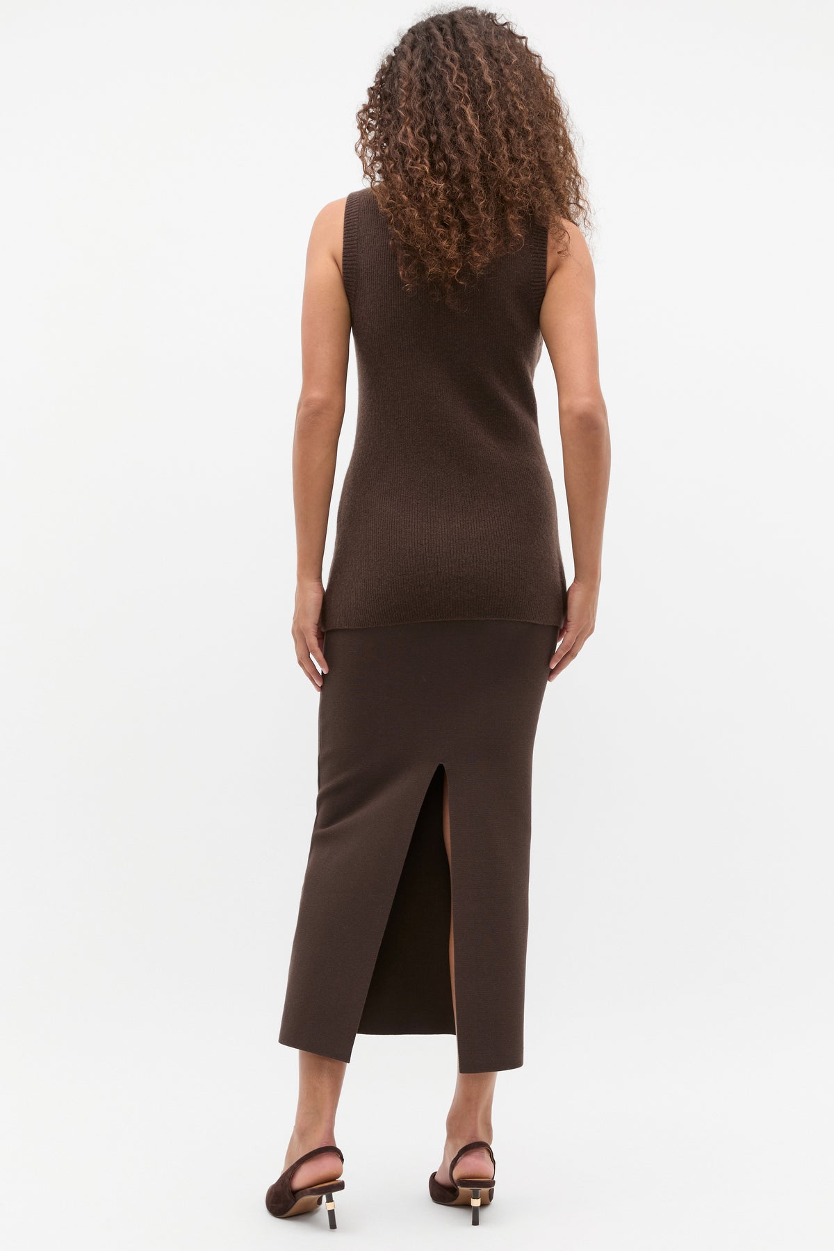 Merino Wool V Neck Button Vest