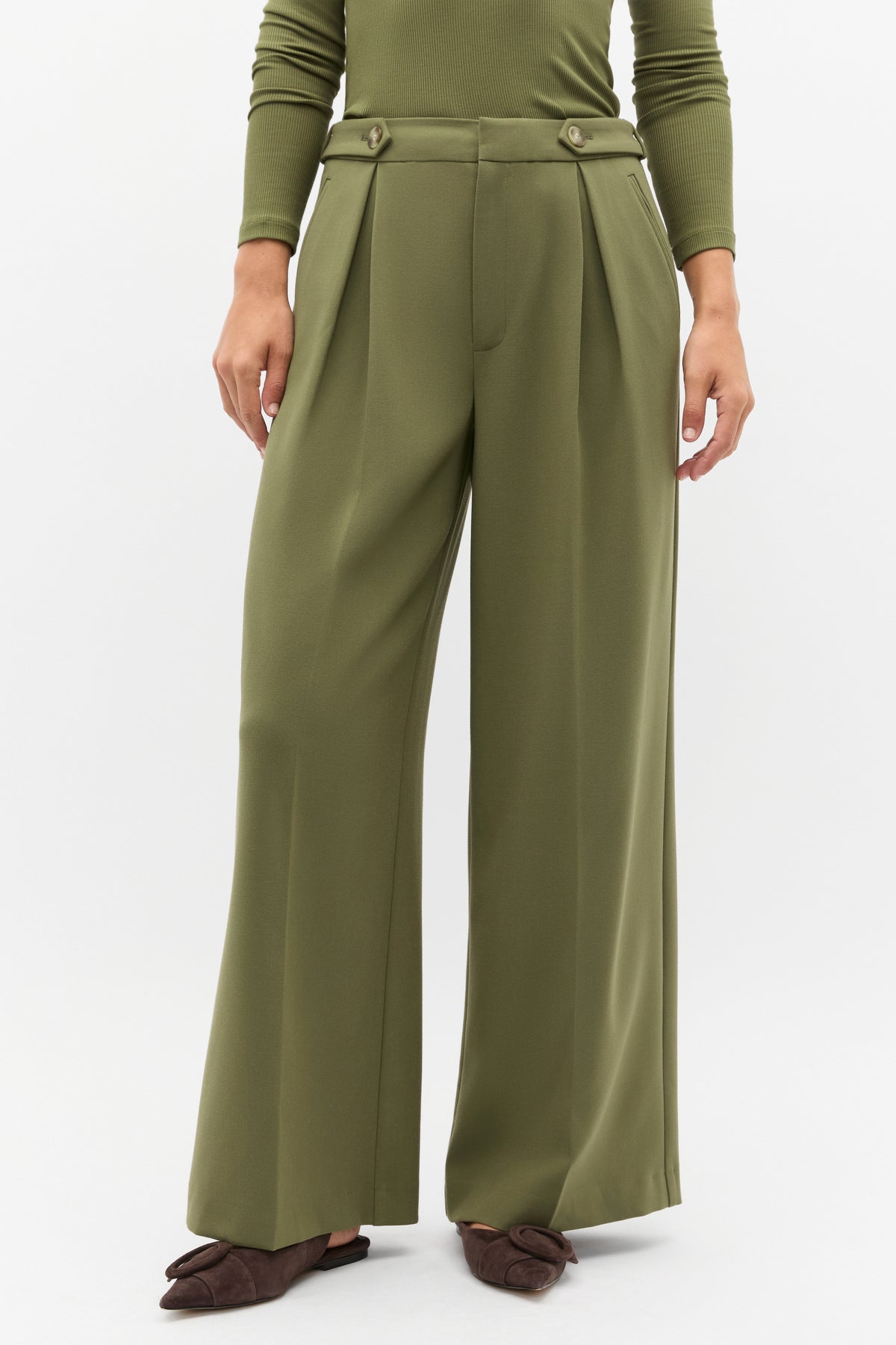 Button Tab Trouser