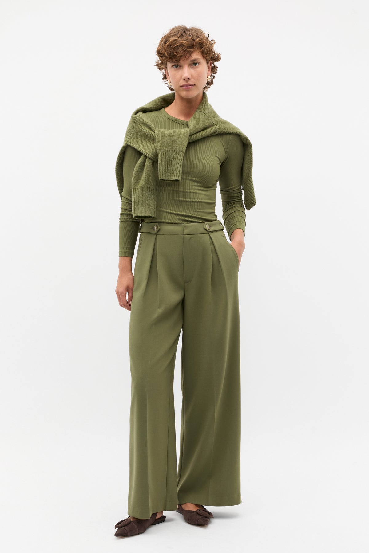 Button Tab Trouser