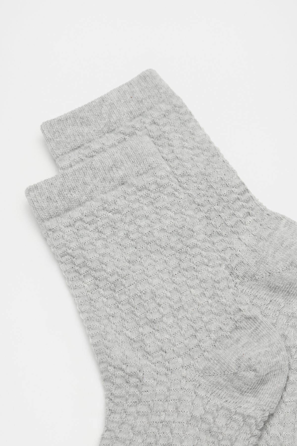 Waffle Quarter Crew Sock