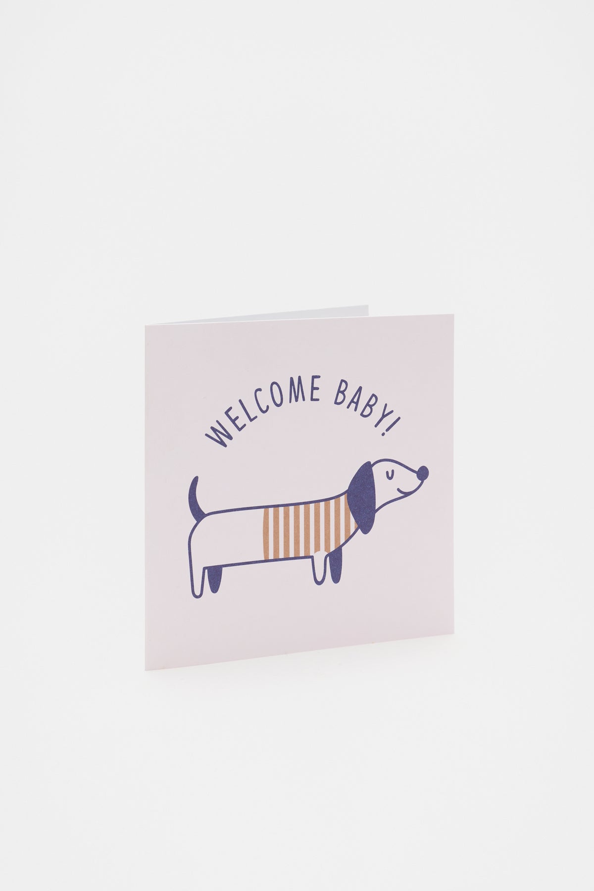 Welcome Baby Sausage Dog Card