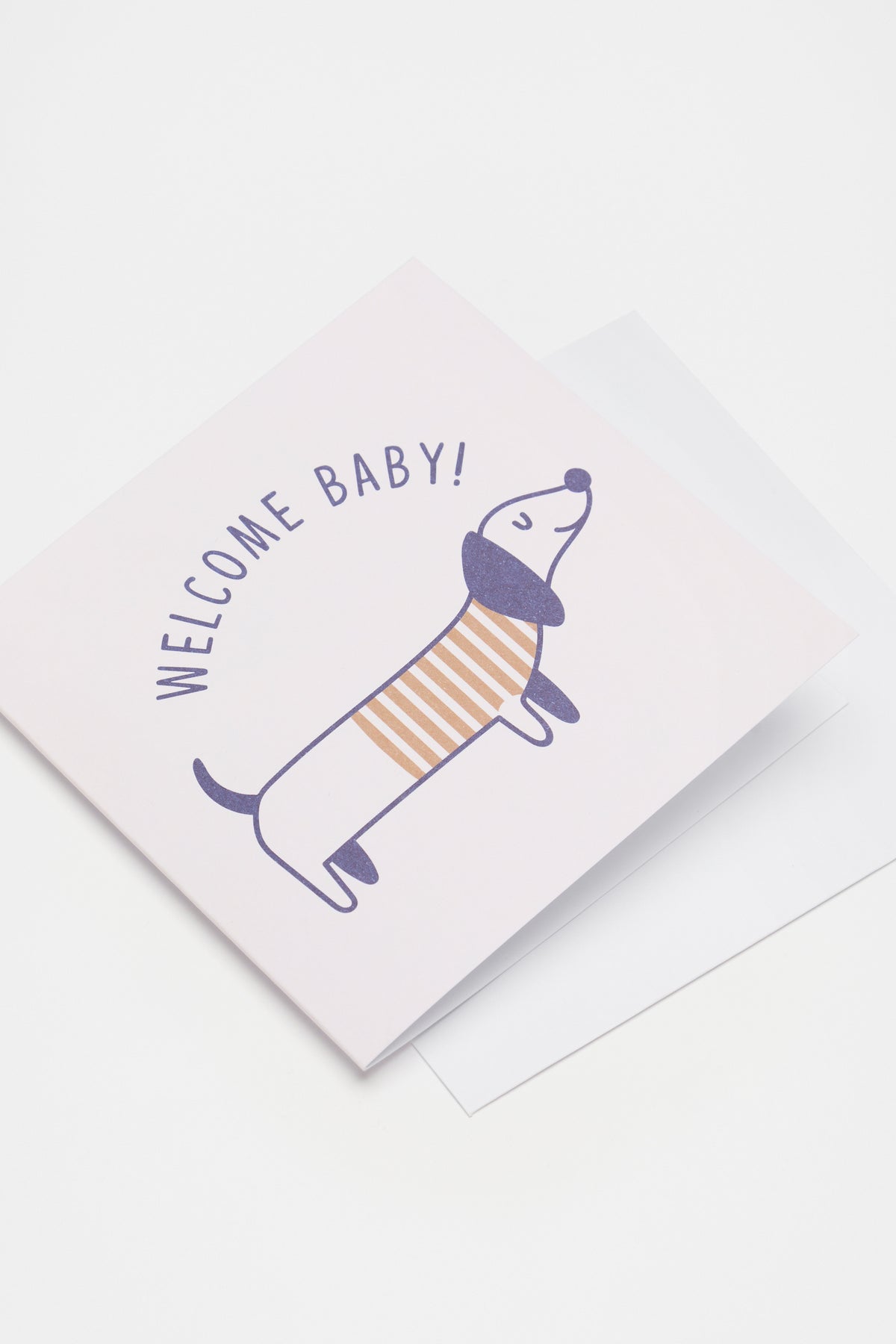 Welcome Baby Sausage Dog Card