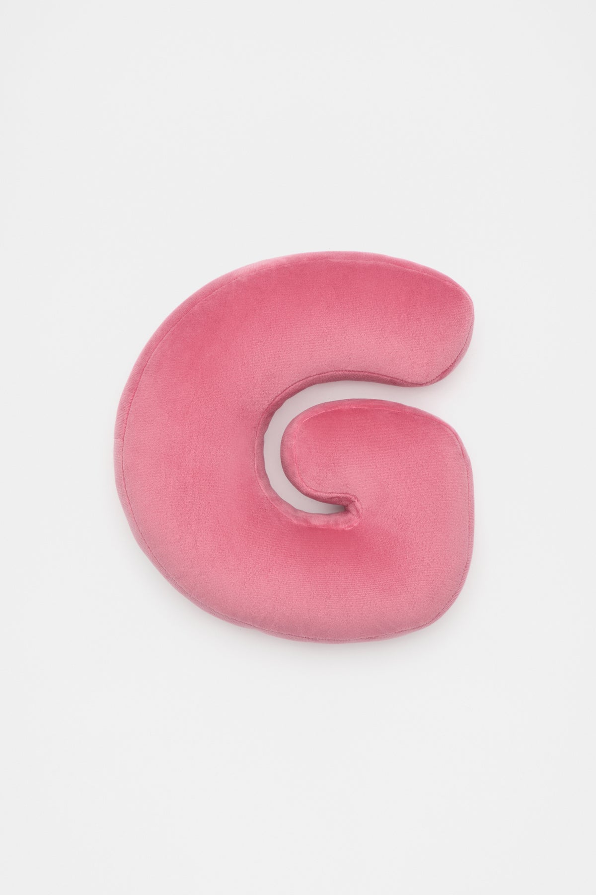 Raspberry Velvet Initial Cushion