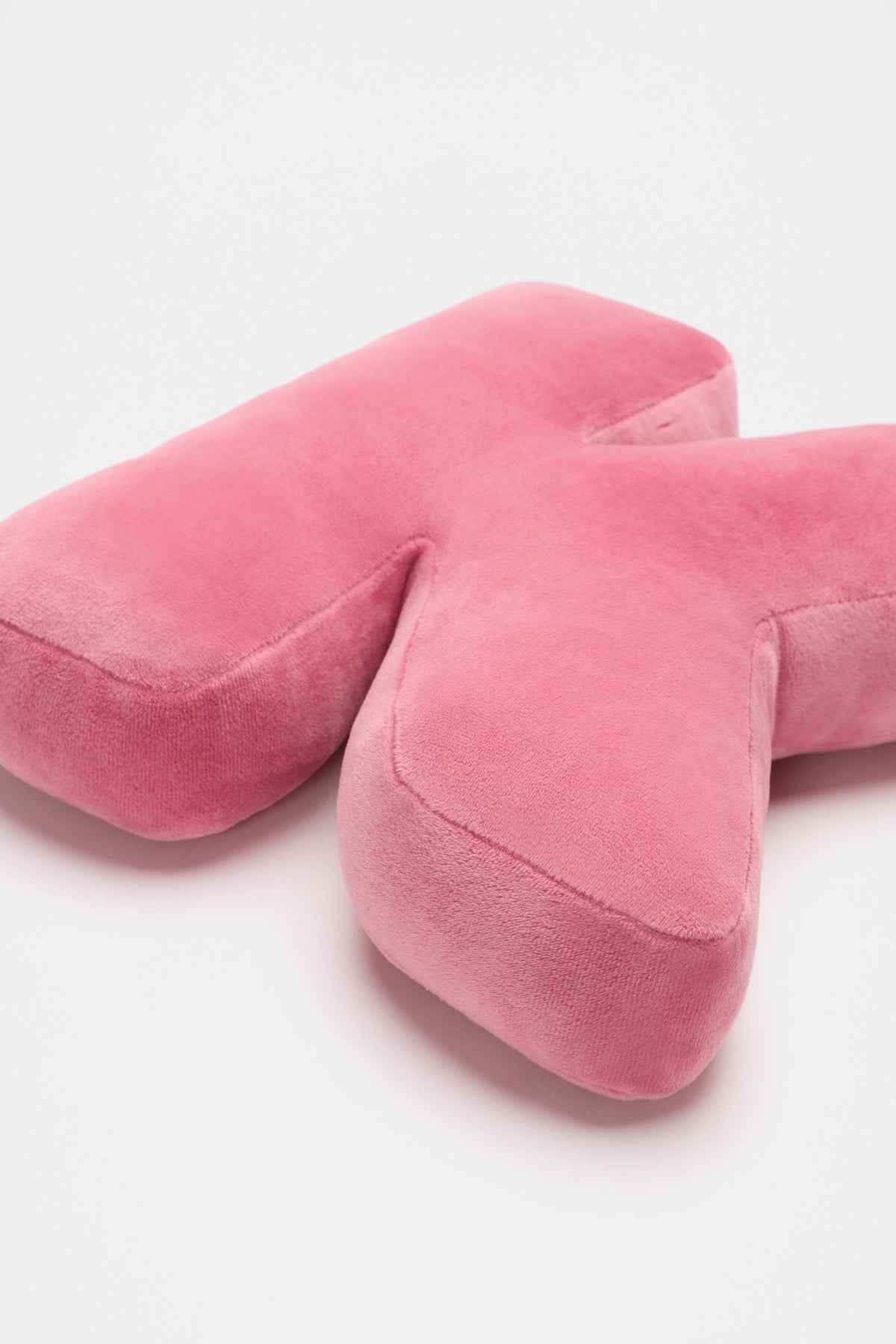 Raspberry Velvet Initial Cushion