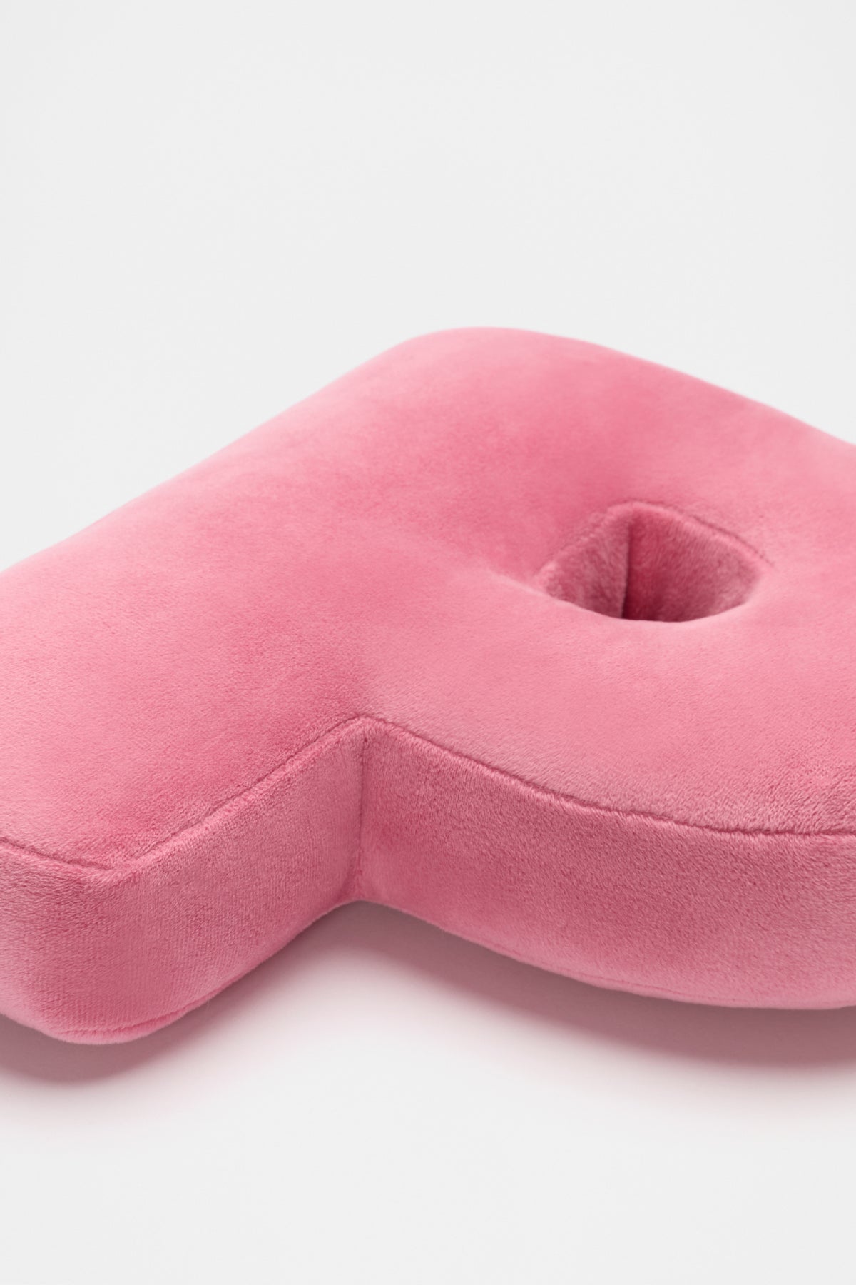 Raspberry Velvet Initial Cushion