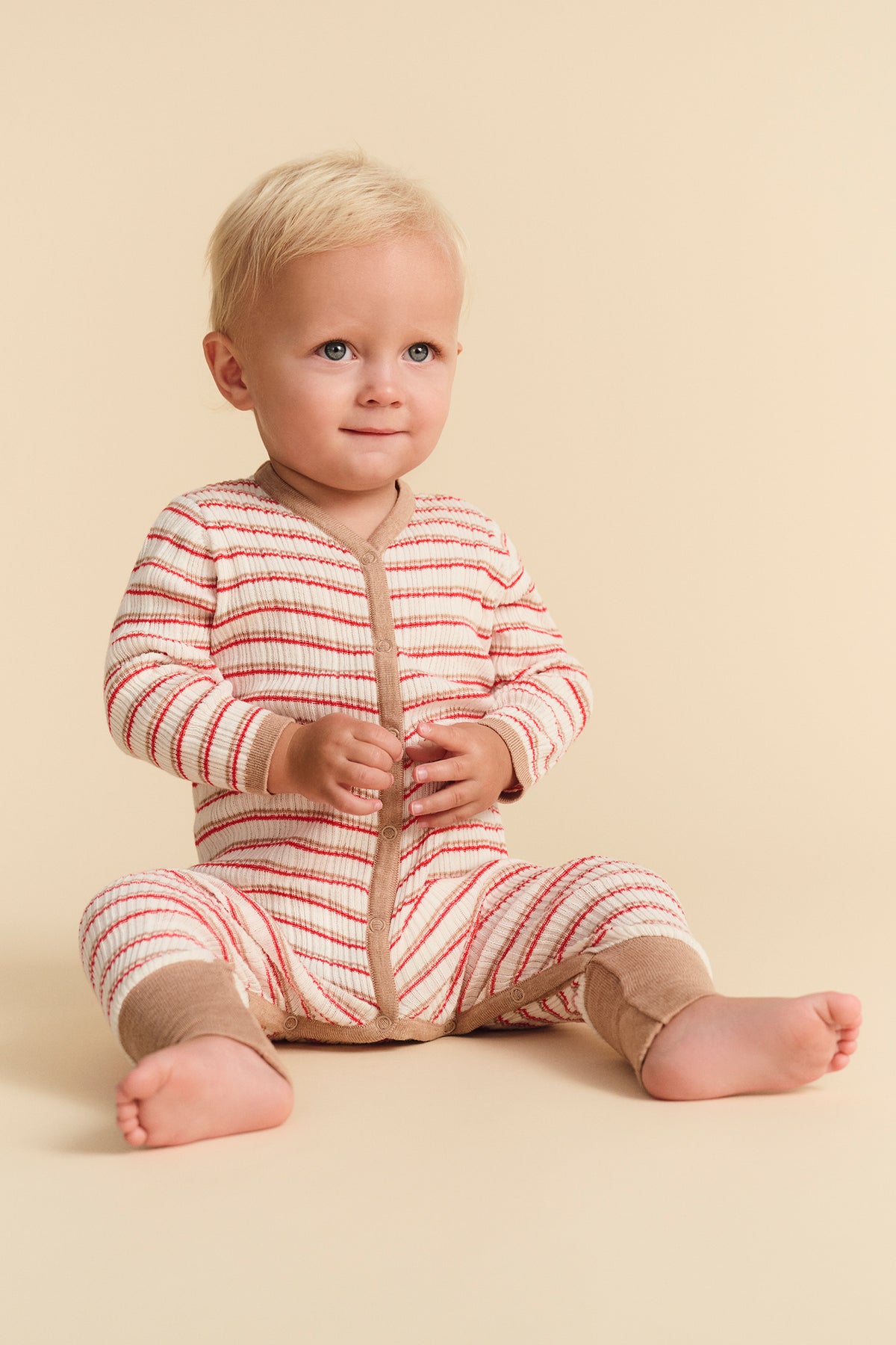 Stripe Knit Jumpsuit