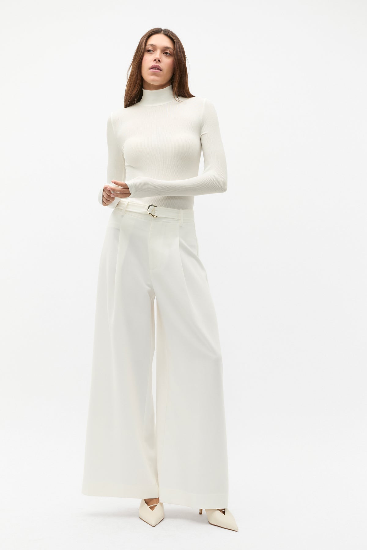 Core Rib Mock Neck Top