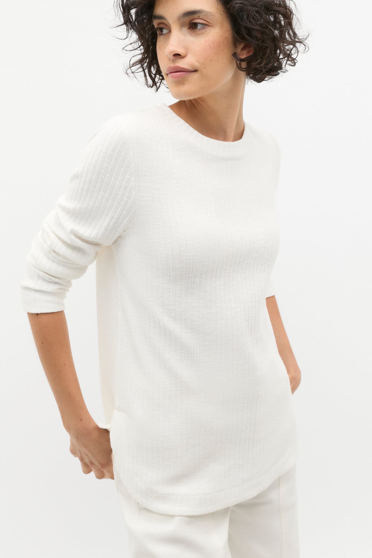 Textured Long Sleeve Top