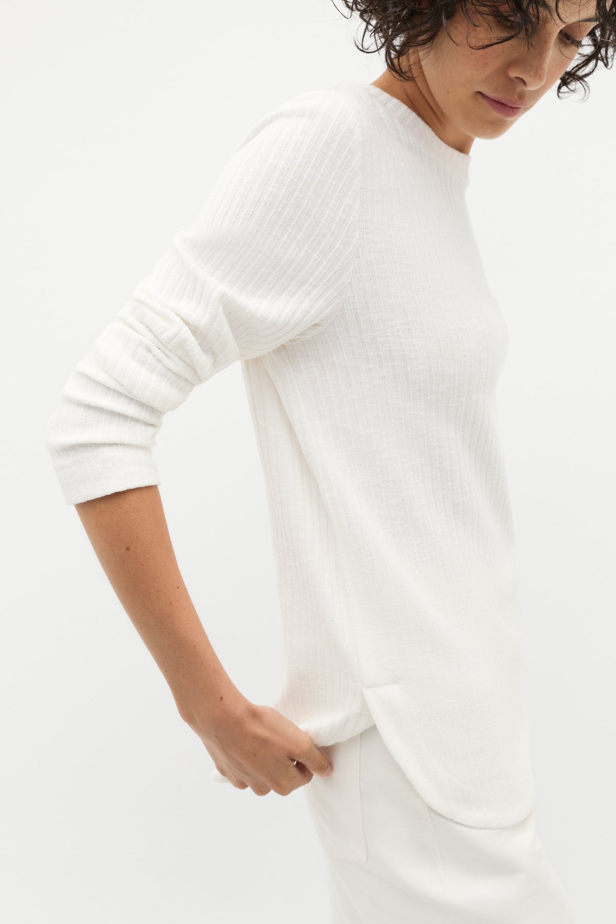 Textured Long Sleeve Top