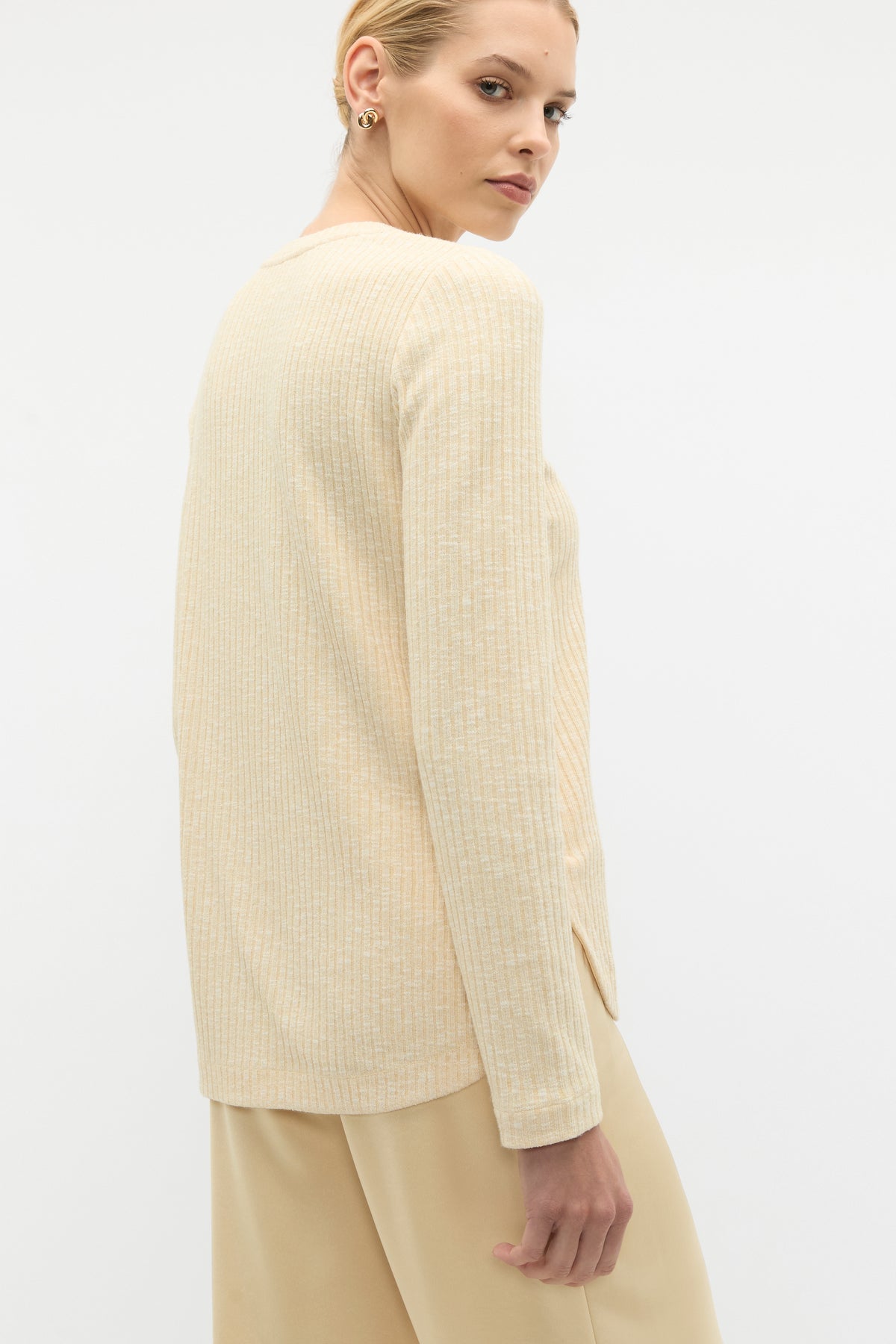 Textured Long Sleeve Top