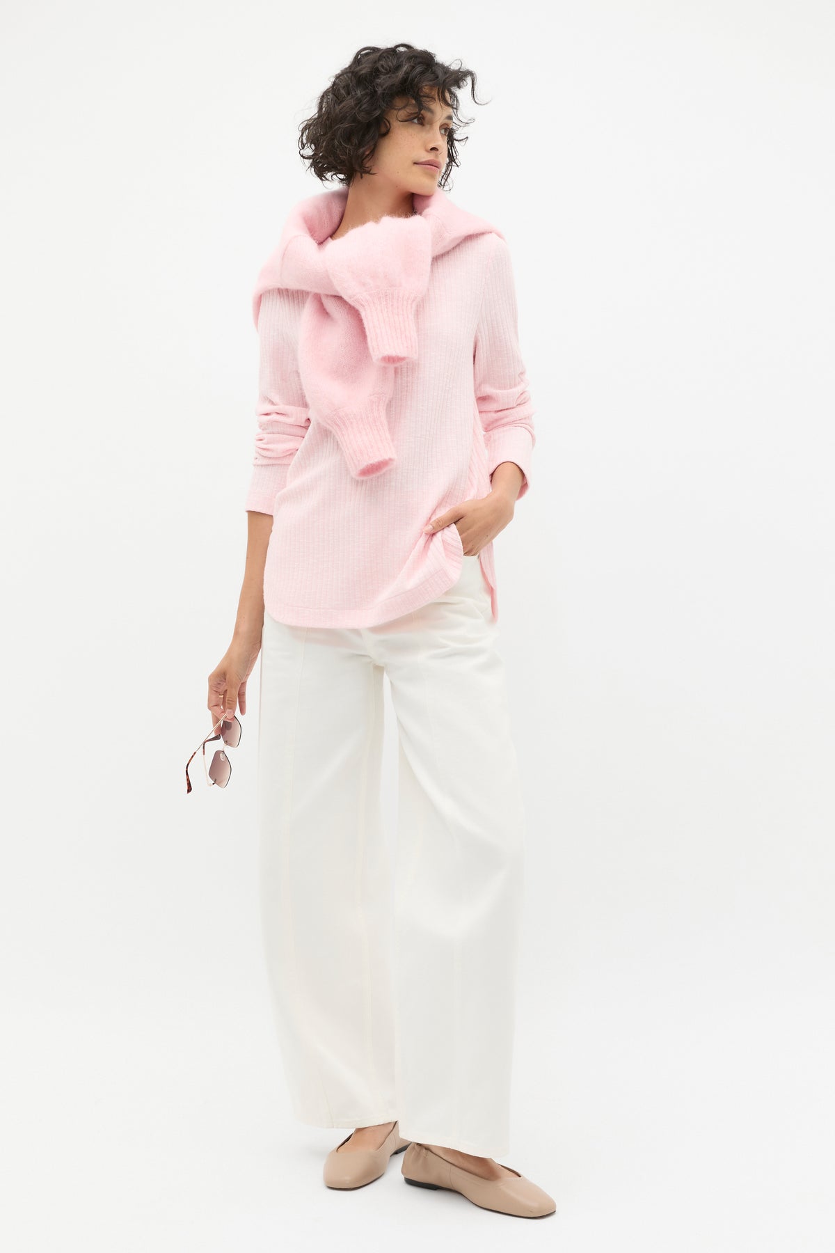 Textured Long Sleeve Top