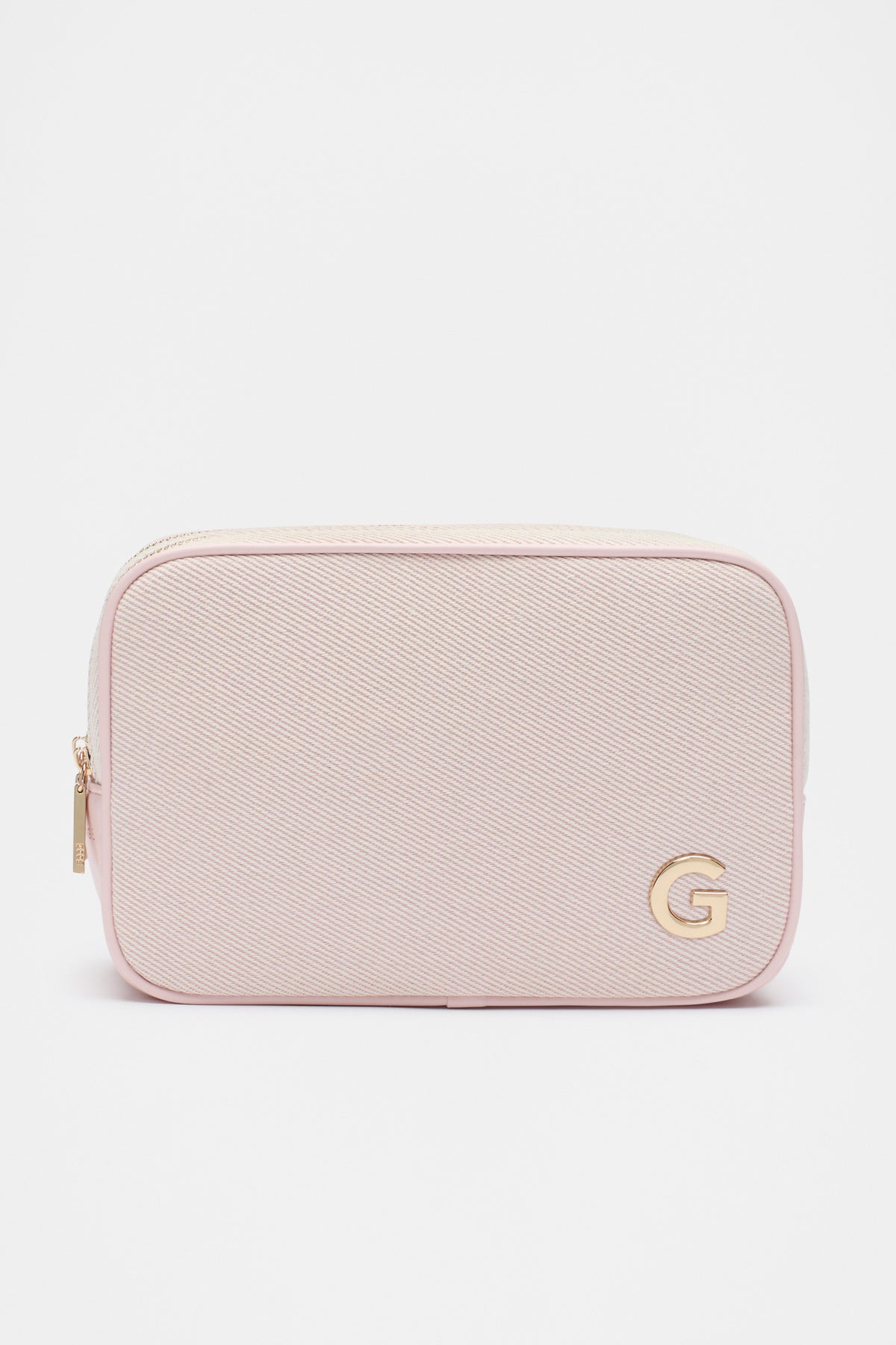Initials Make Up Bag Rose Petal