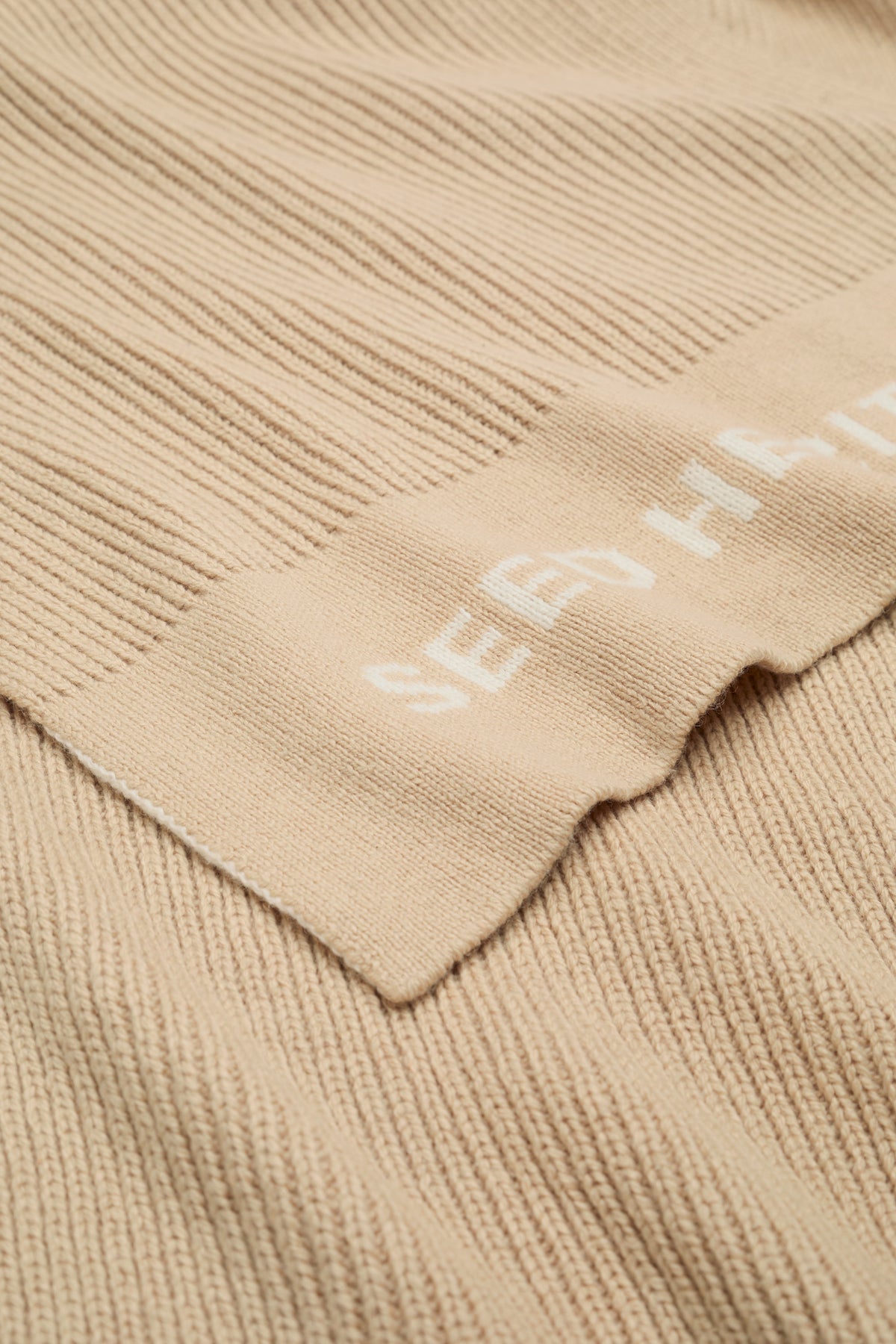 Rib Knit Logo Scarf