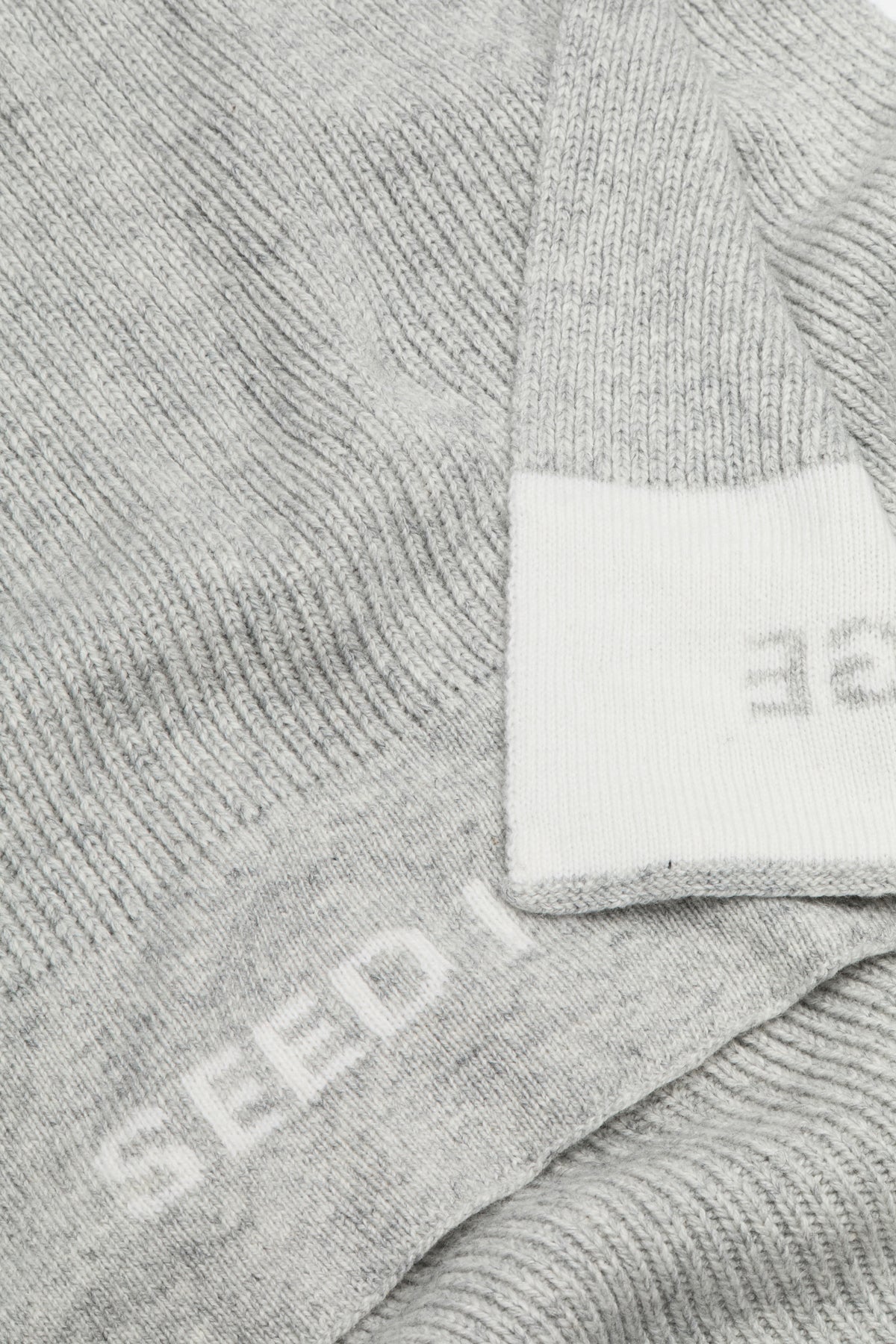 Rib Knit Logo Scarf